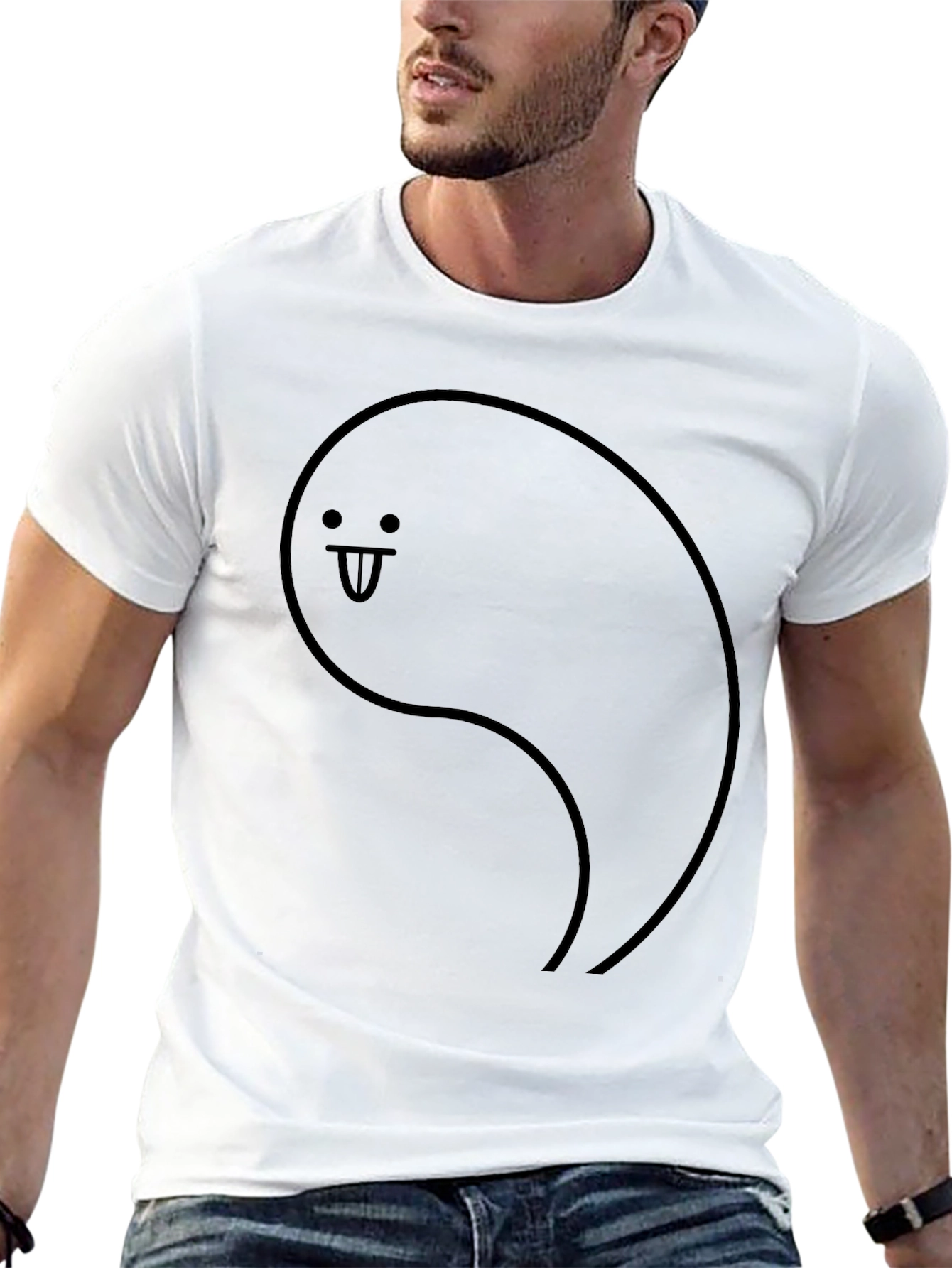 Funny Face Black Graphic T-Shirt