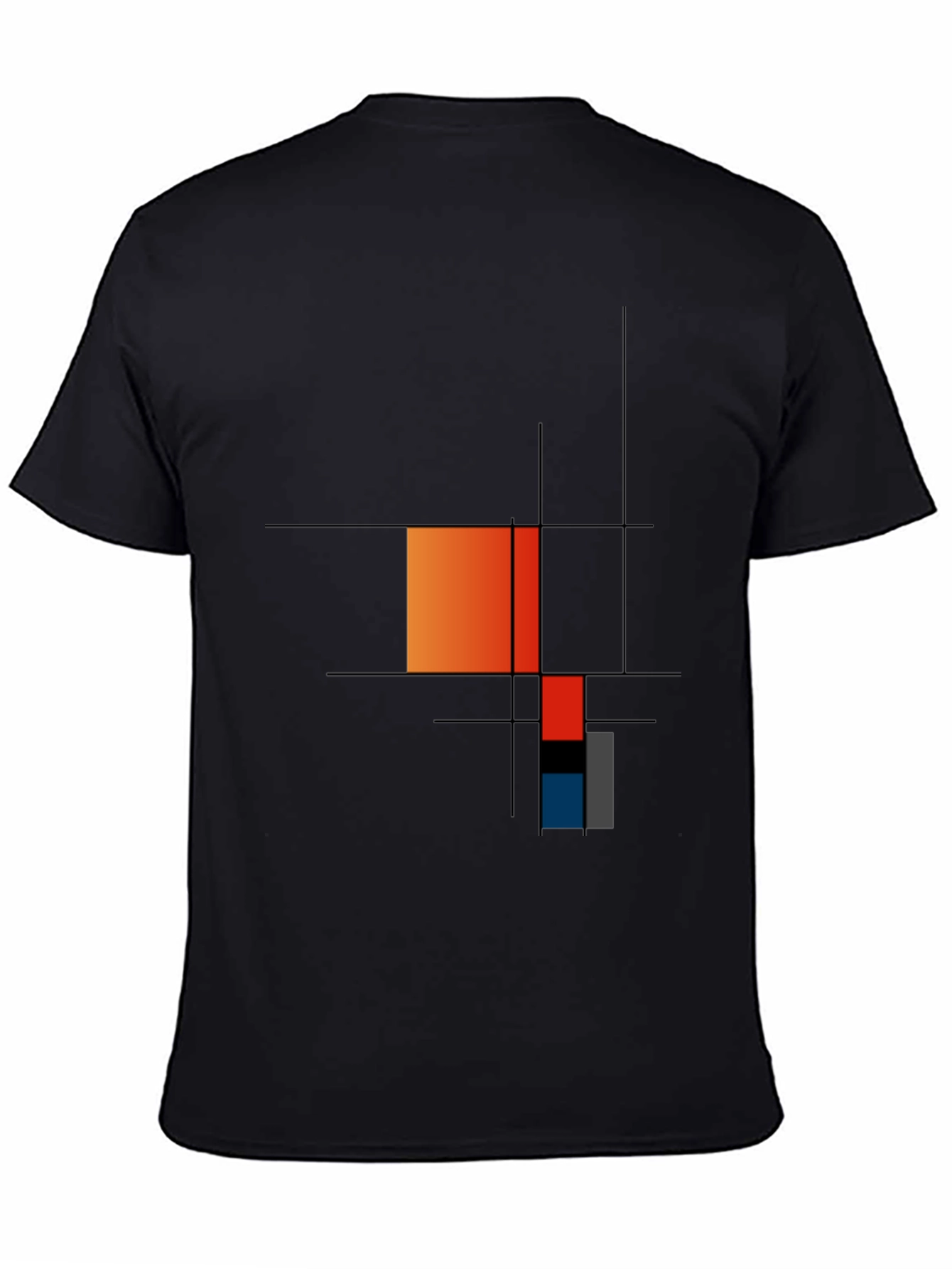 Modern Art Graphic Tee - Geometric Mondrian Style
