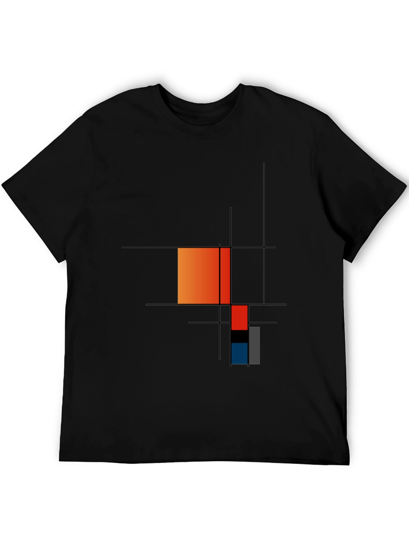 Modern Art Graphic Tee - Geometric Mondrian Style