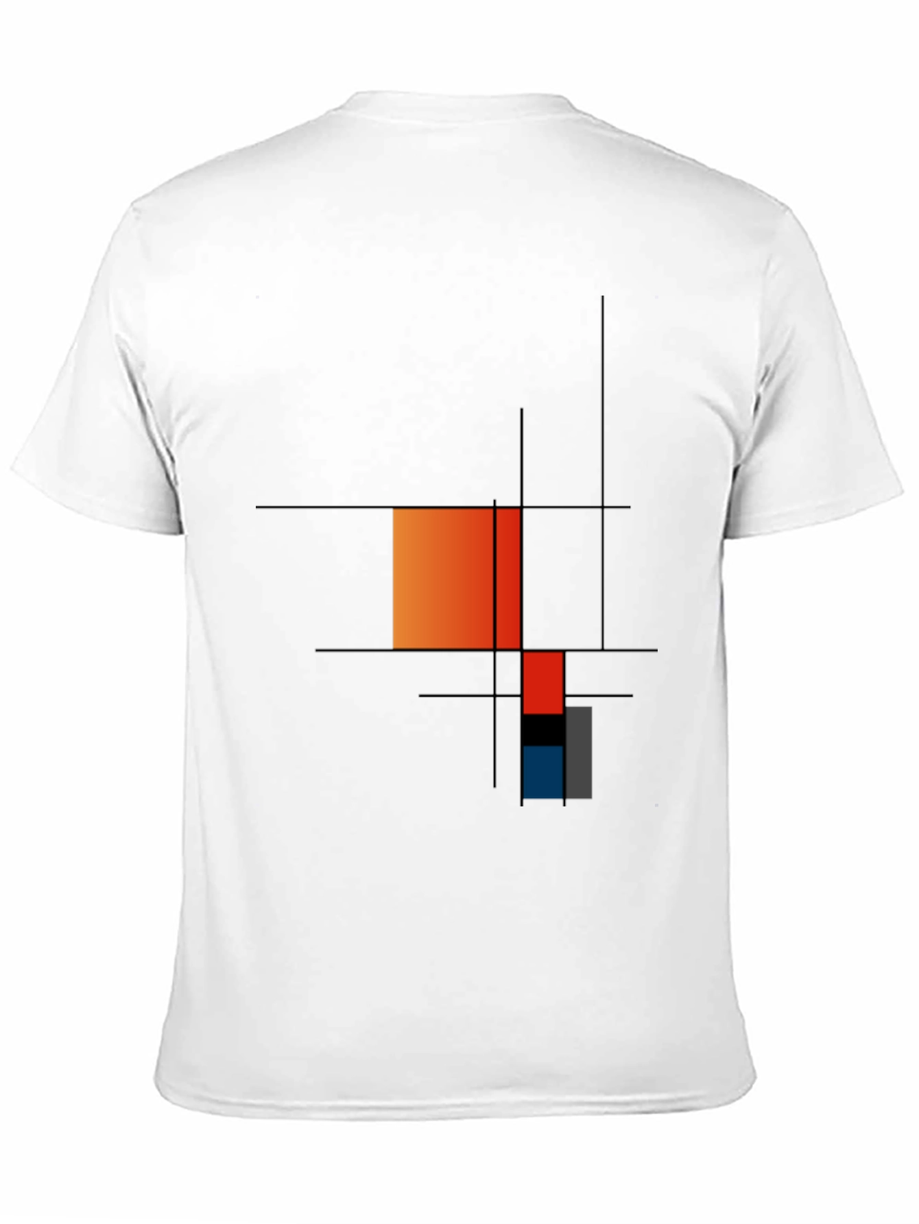 Modern Art Graphic Tee - Geometric Mondrian Style