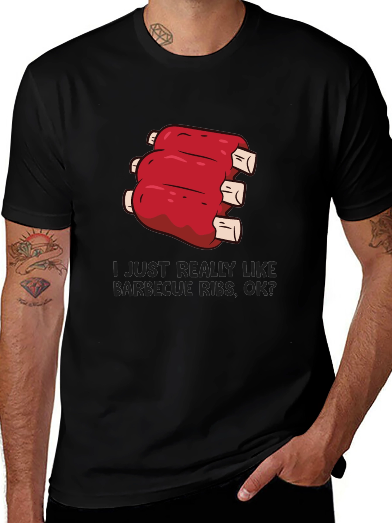 BBQ Ribs T-Shirt: I Just Really Like Barbecue Ribs