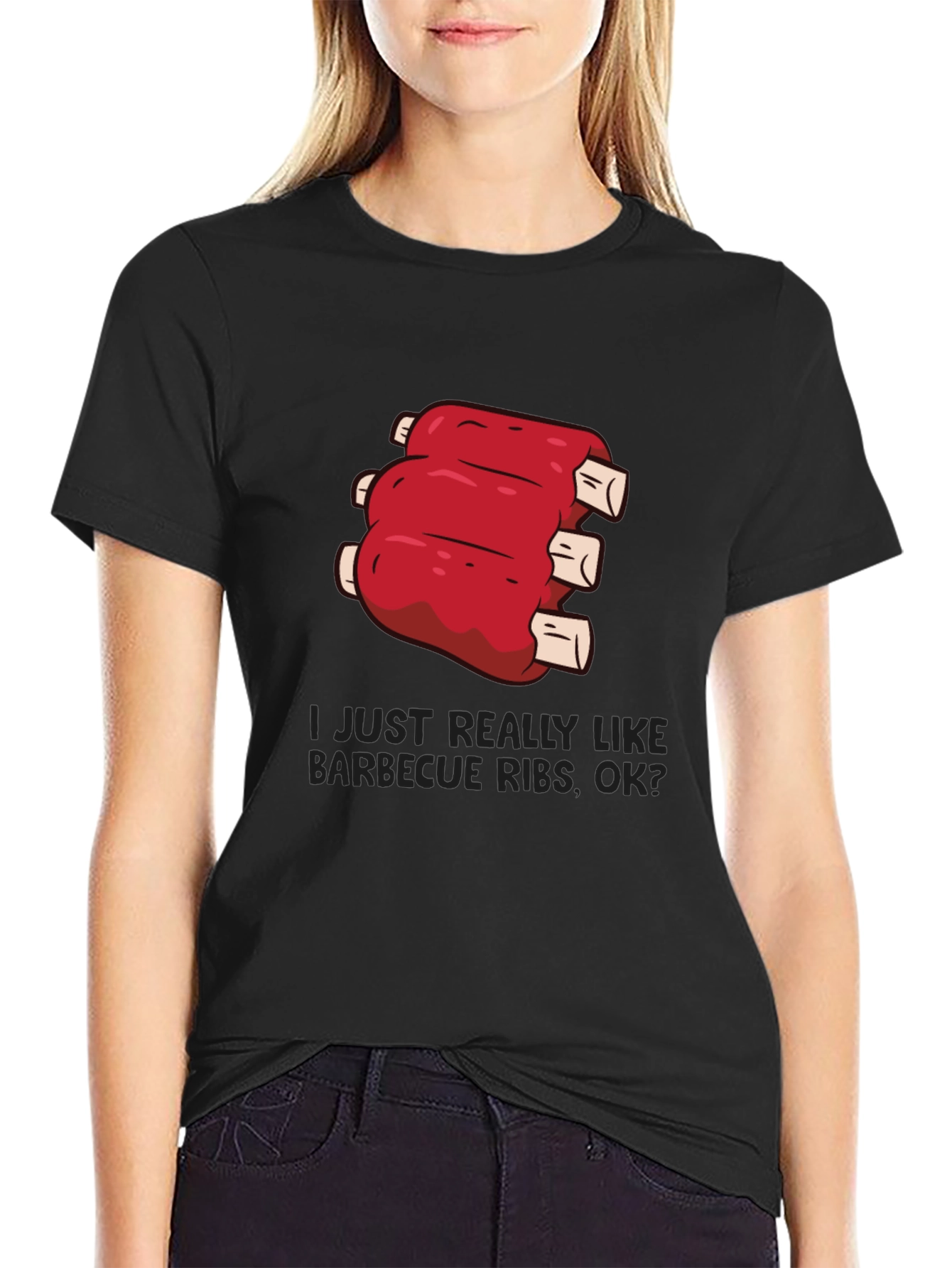 BBQ Ribs T-Shirt: I Just Really Like Barbecue Ribs