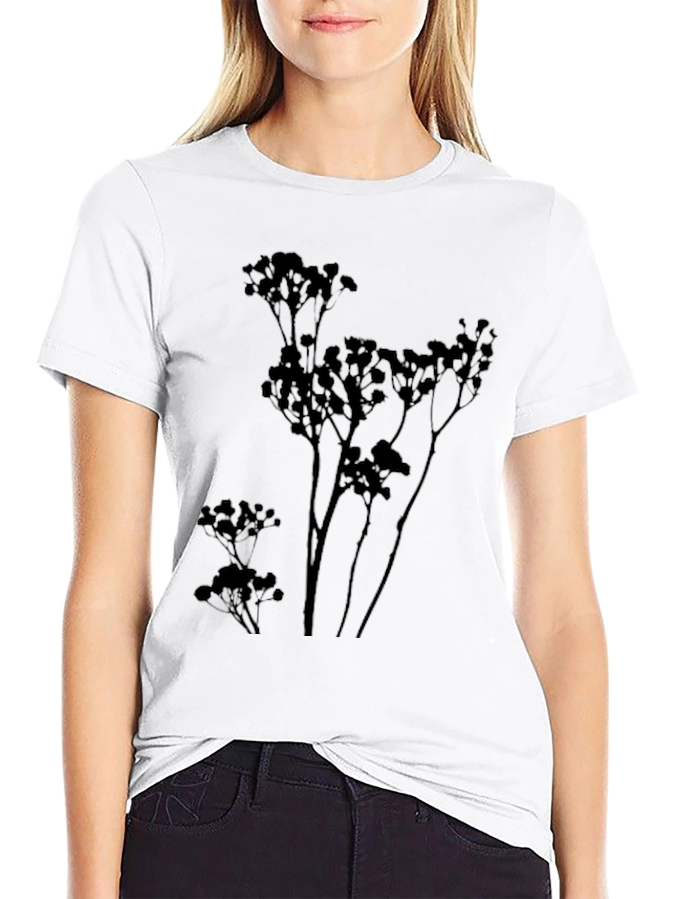 Botanical Silhouette Tee - Modern Graphic T-Shirt