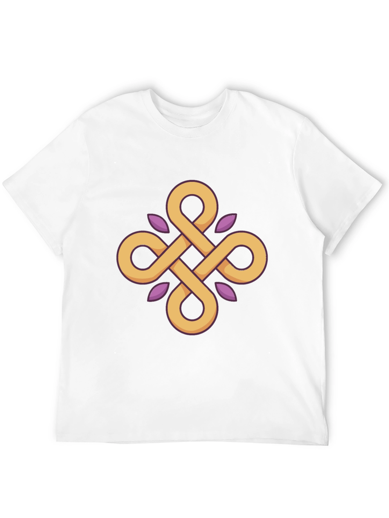 Geometric Knot Graphic Tee - Stylish Black T-Shirt