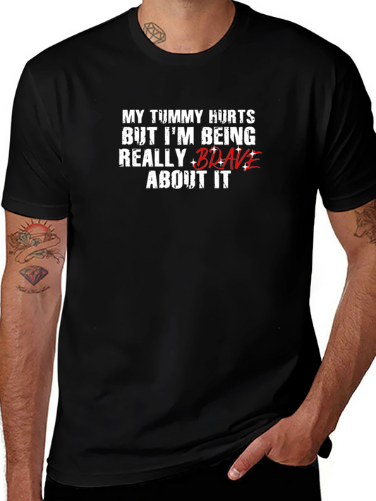 Funny Tummy Hurts Brave Graphic Tee