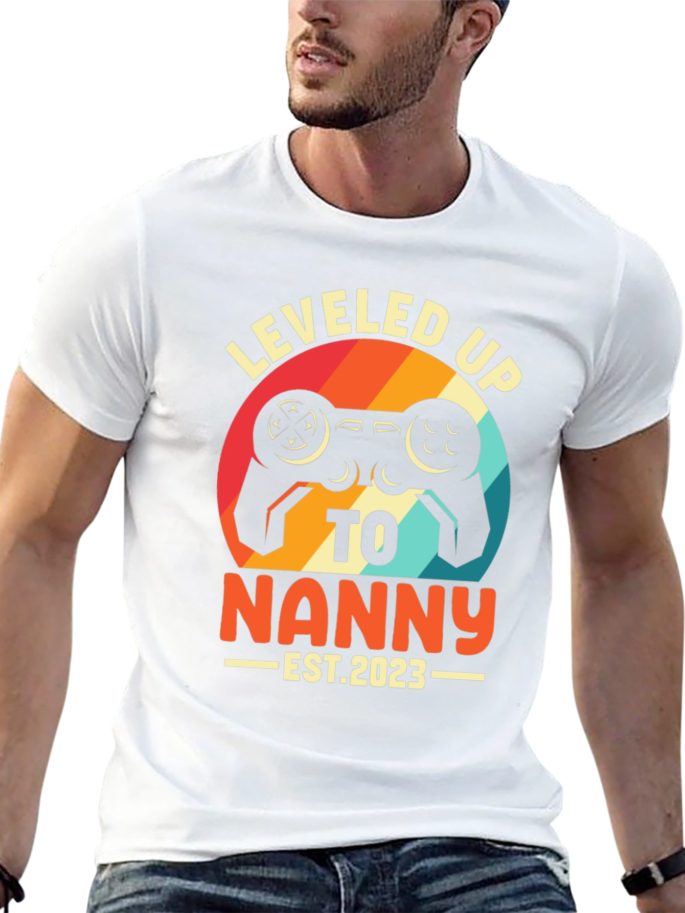 Leveled Up to Nanny 2023 T-Shirt