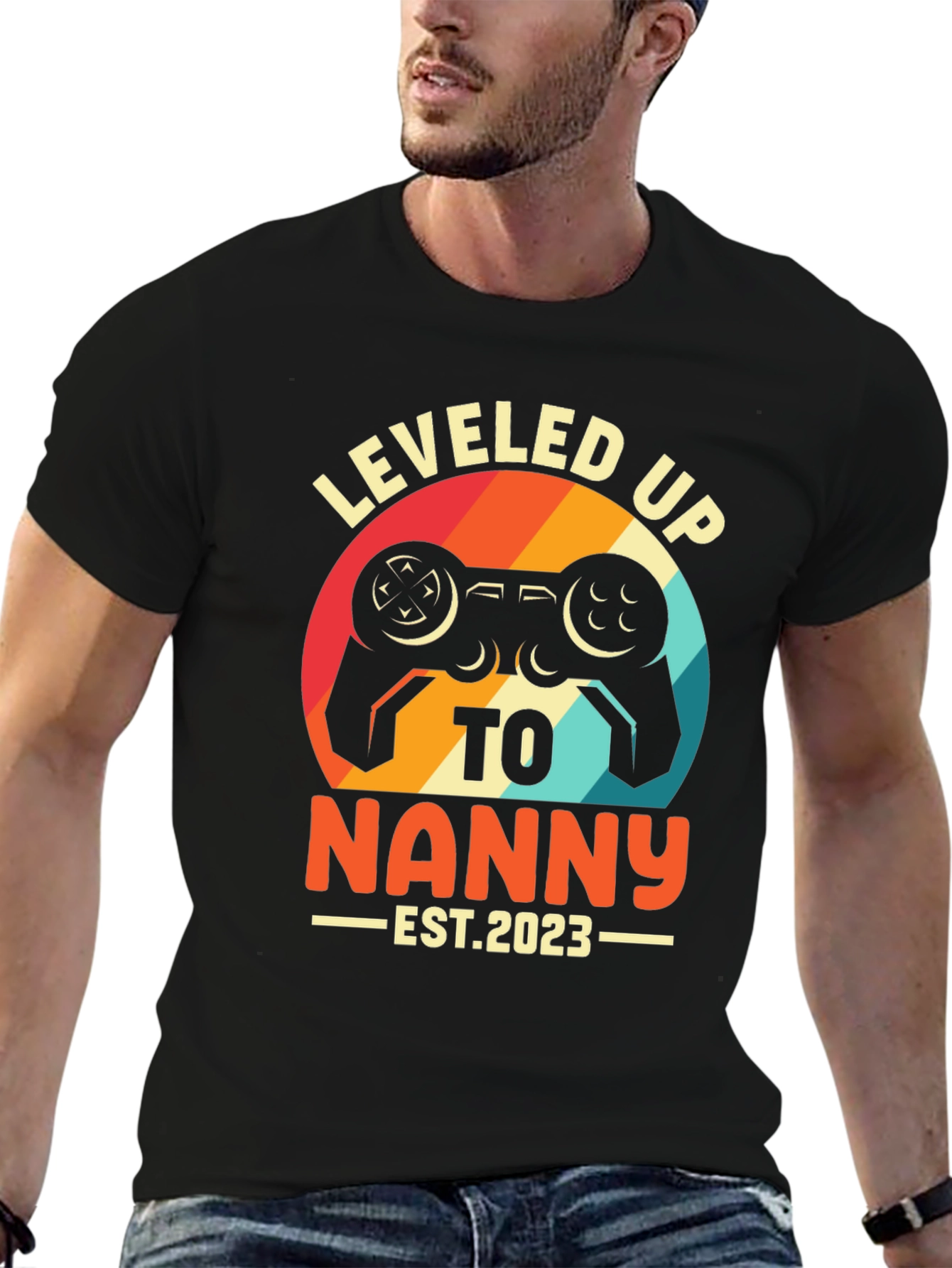 Leveled Up to Nanny 2023 T-Shirt