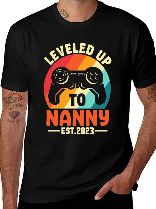 Leveled Up to Nanny 2023 T-Shirt