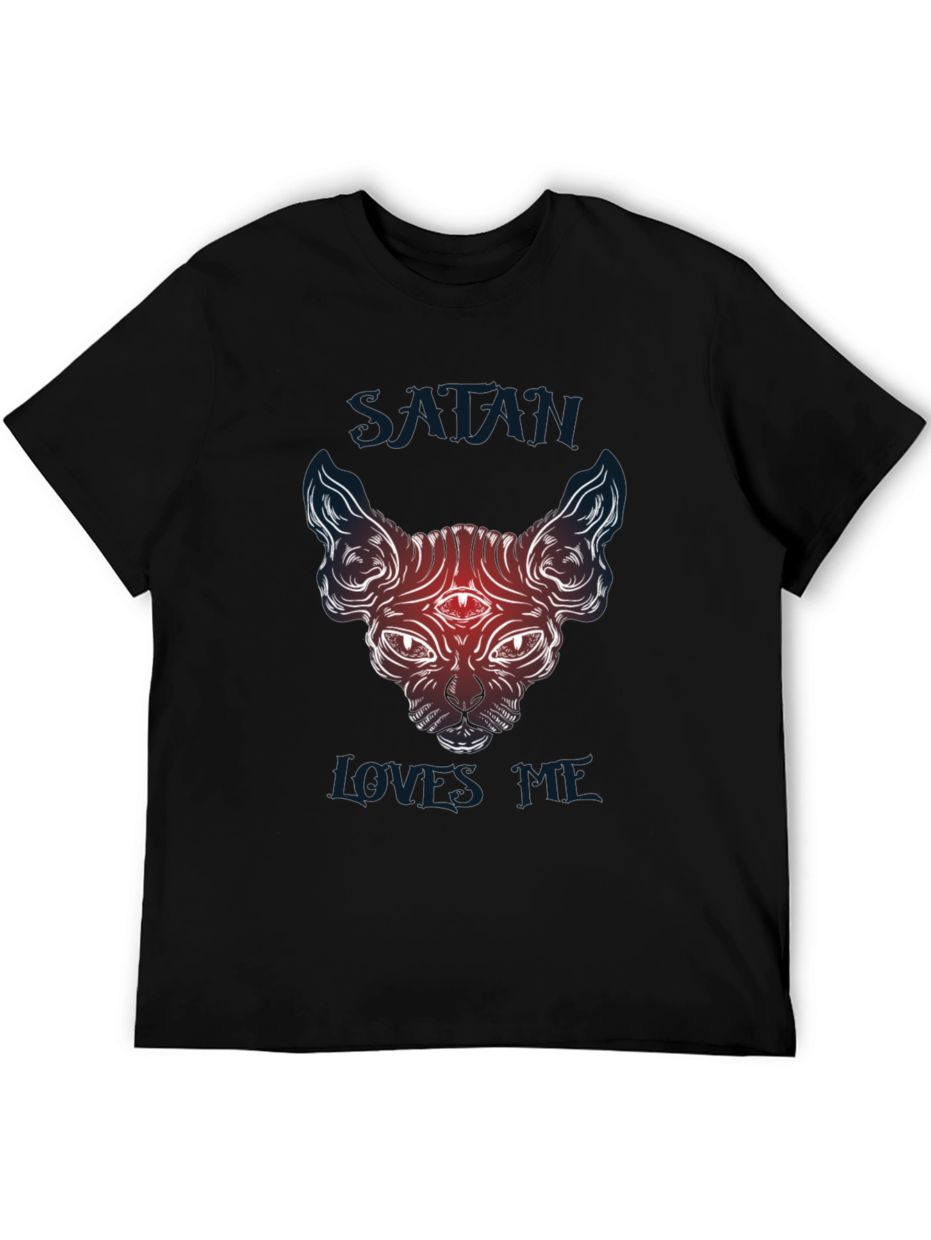 Satan Loves Me Graphic Tee - Unisex Black T-Shirt