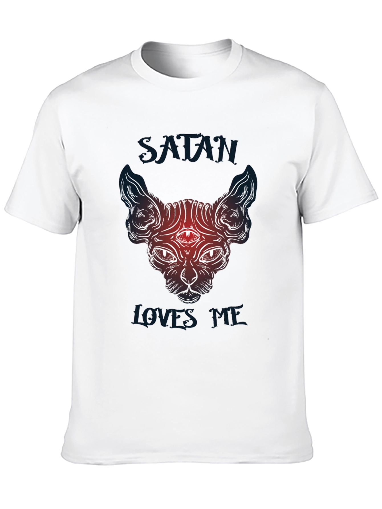 Satan Loves Me Graphic Tee - Unisex Black T-Shirt