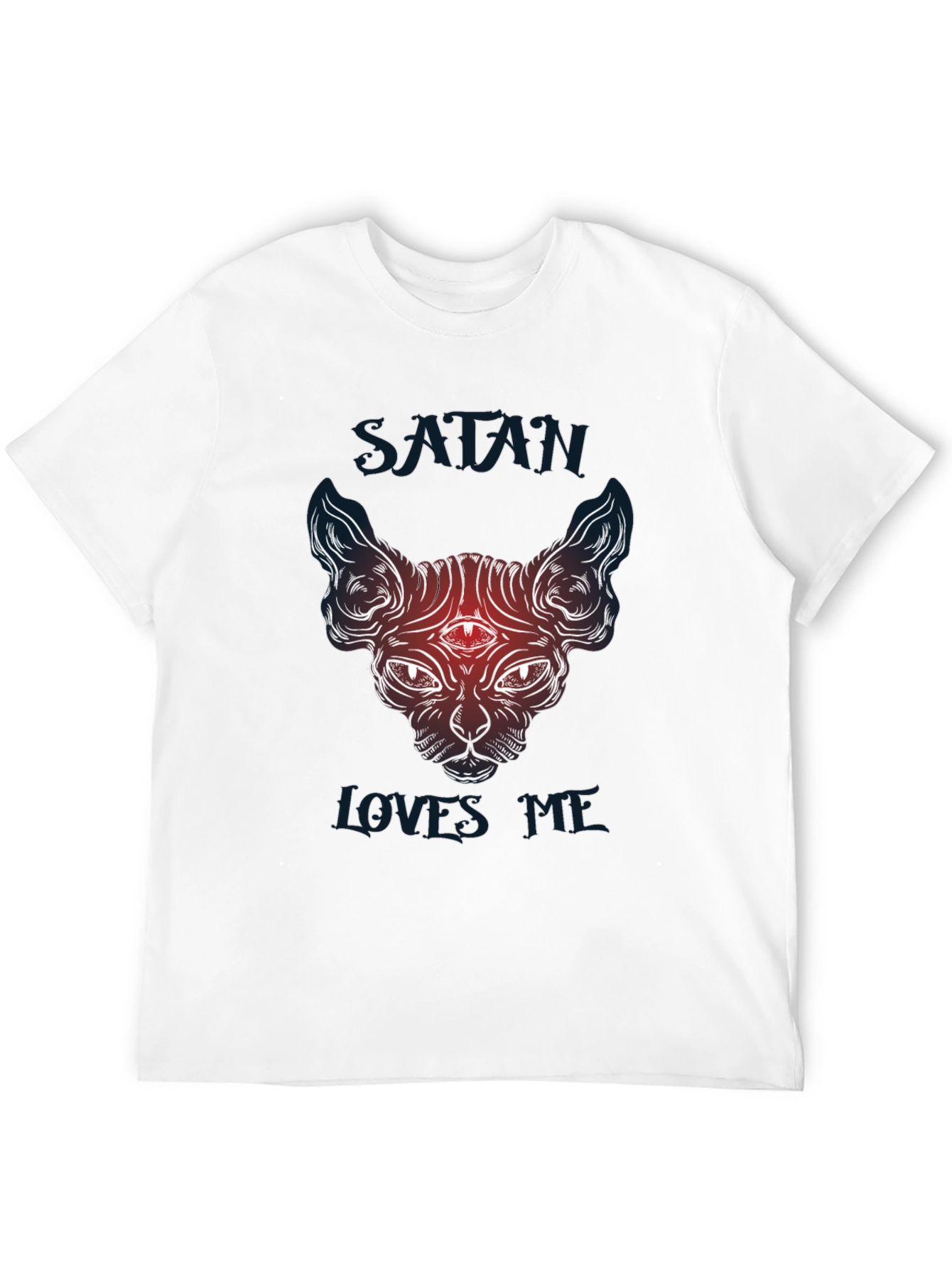 Satan Loves Me Graphic Tee - Unisex Black T-Shirt