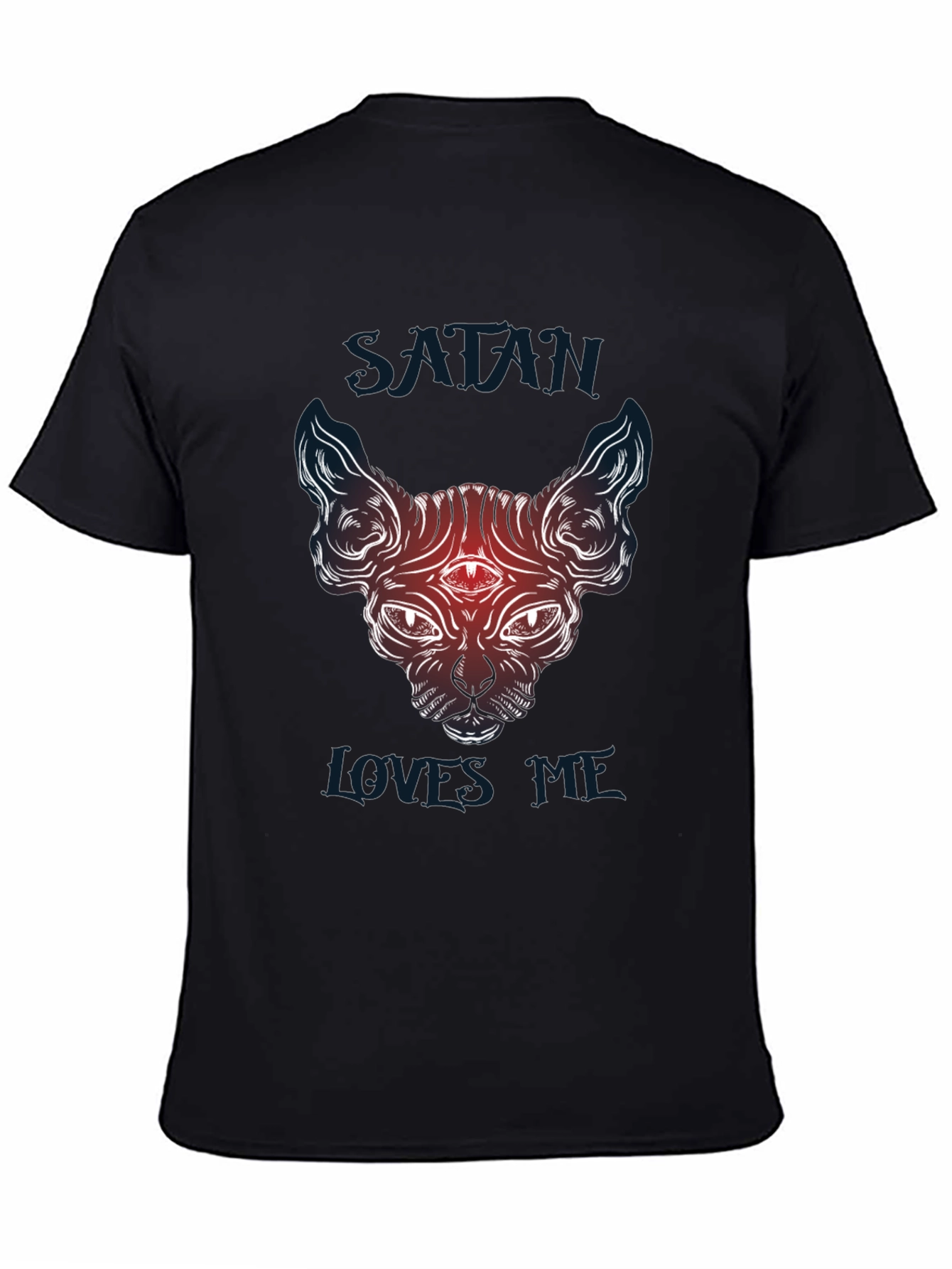 Satan Loves Me Graphic Tee - Unisex Black T-Shirt