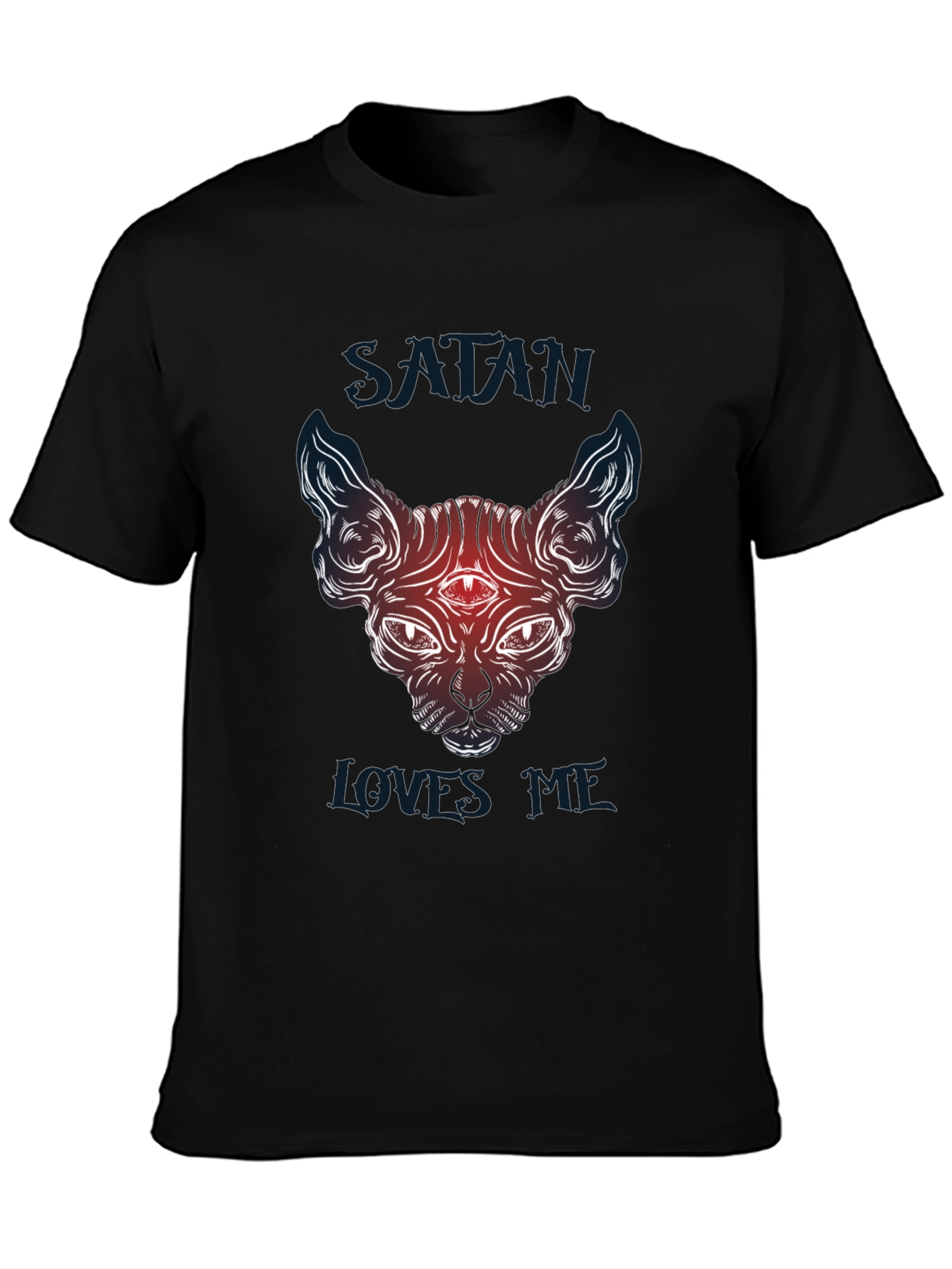 Satan Loves Me Graphic Tee - Unisex Black T-Shirt