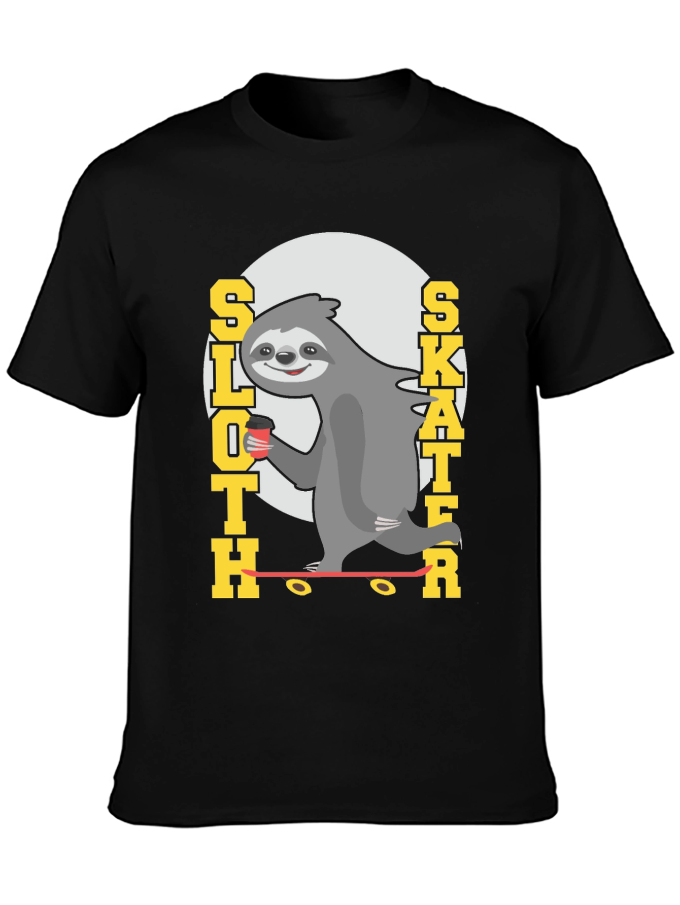 Sloth Skater Tee - Funny Graphic T-Shirt