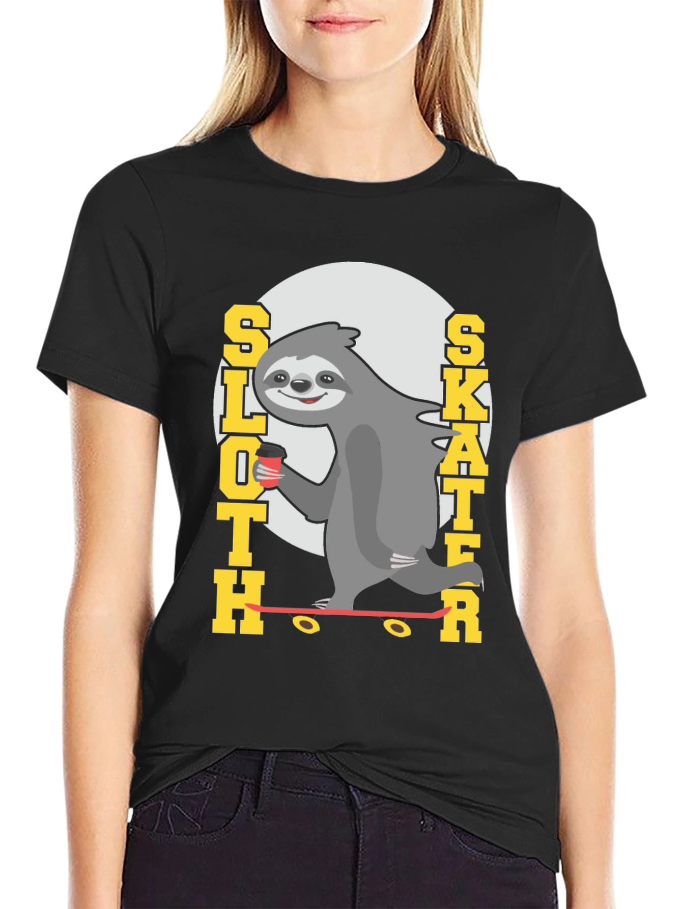 Sloth Skater Tee - Funny Graphic T-Shirt