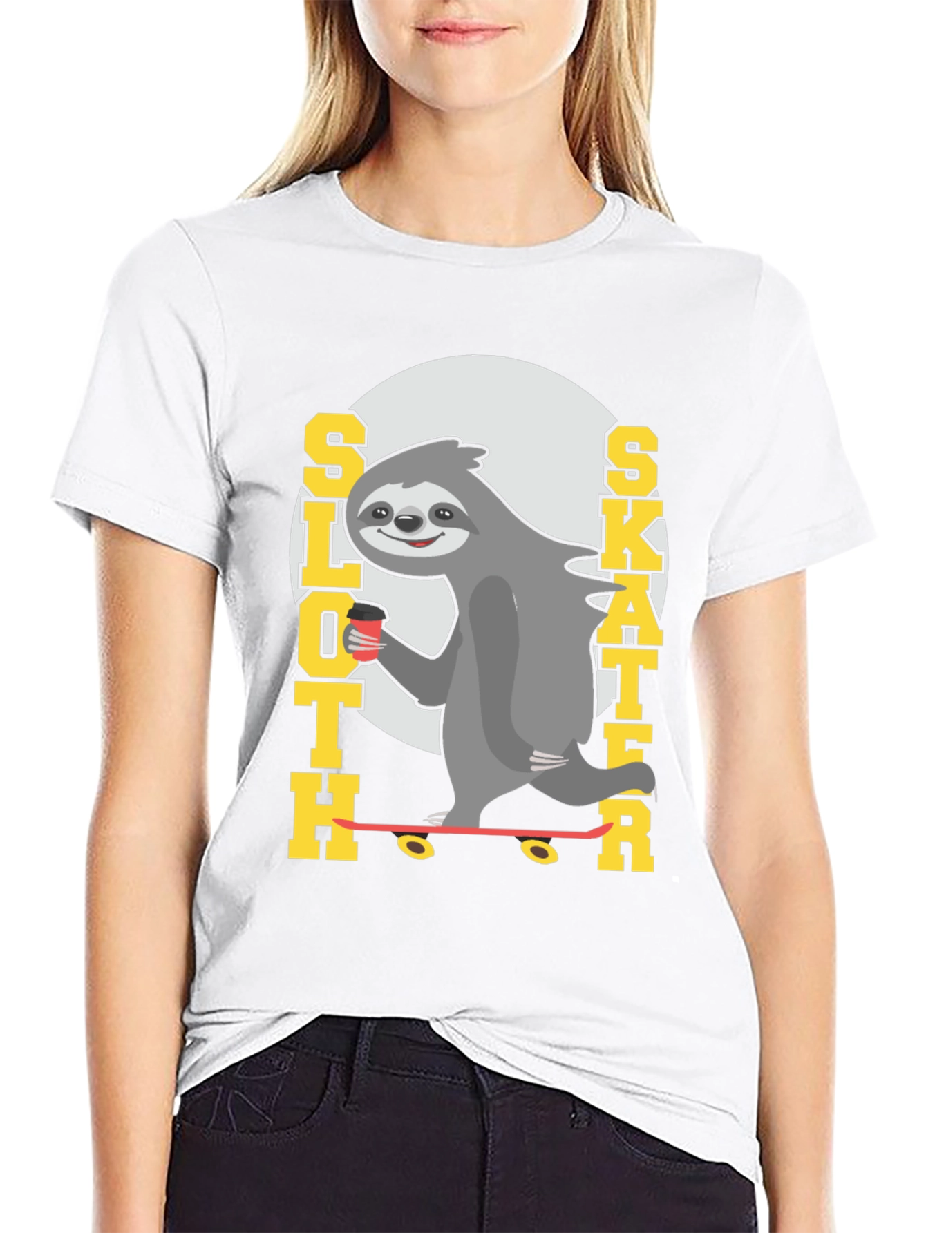 Sloth Skater Tee - Funny Graphic T-Shirt