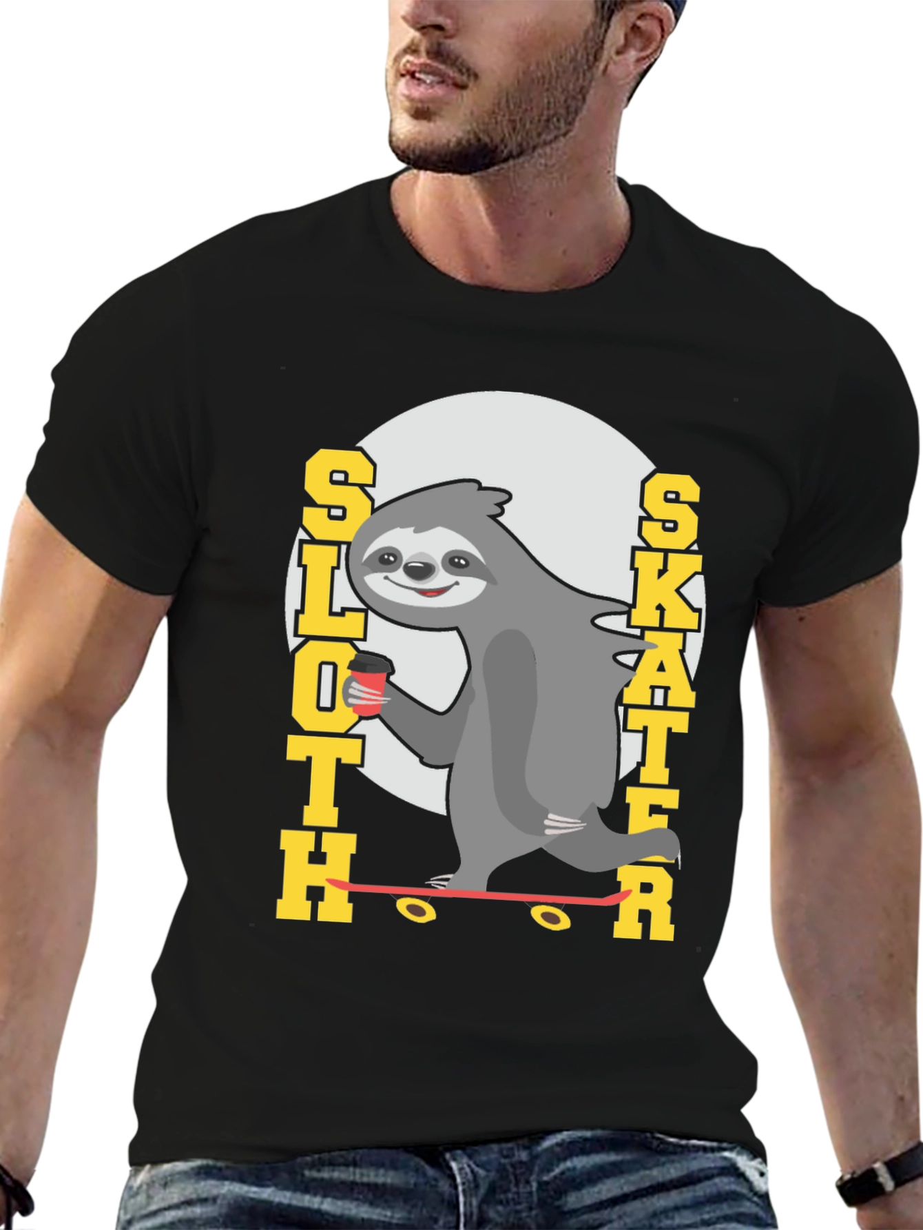 Sloth Skater Tee - Funny Graphic T-Shirt