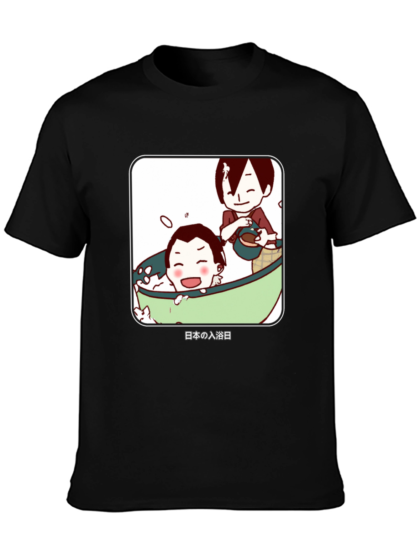 Anime Bathing T-Shirt - Japanese Cartoon Style