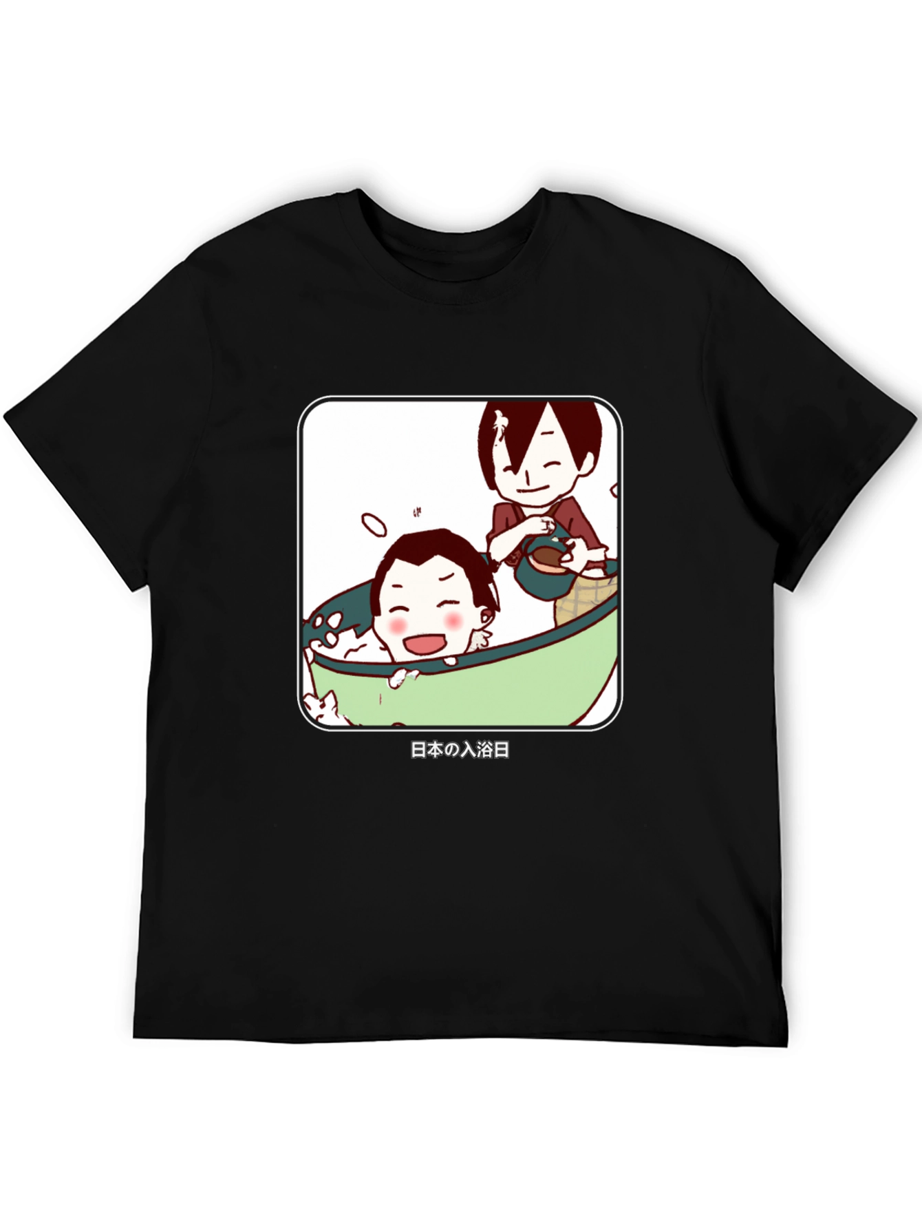 Anime Bathing T-Shirt - Japanese Cartoon Style
