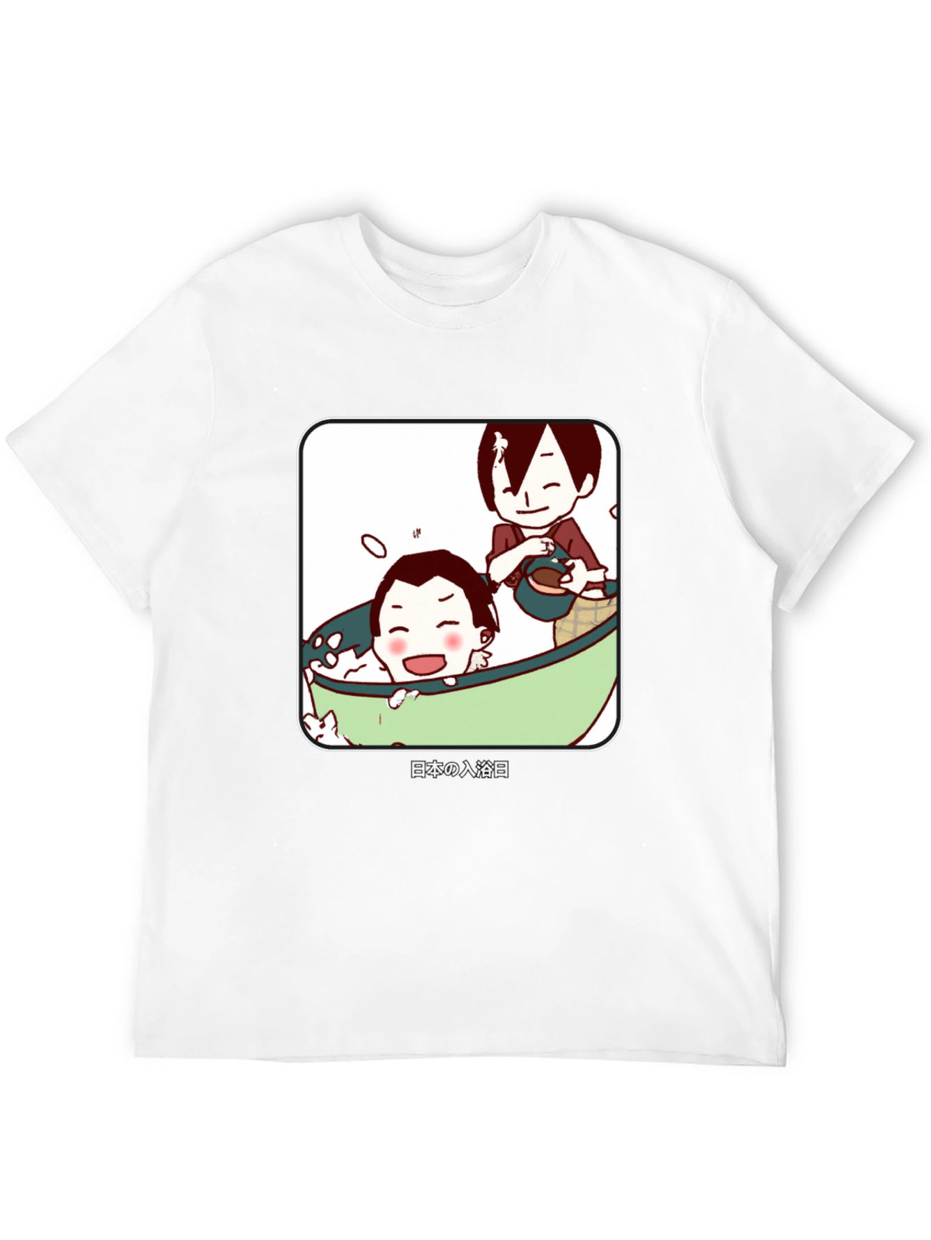 Anime Bathing T-Shirt - Japanese Cartoon Style