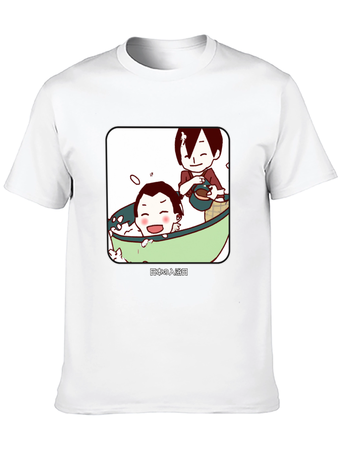 Anime Bathing T-Shirt - Japanese Cartoon Style