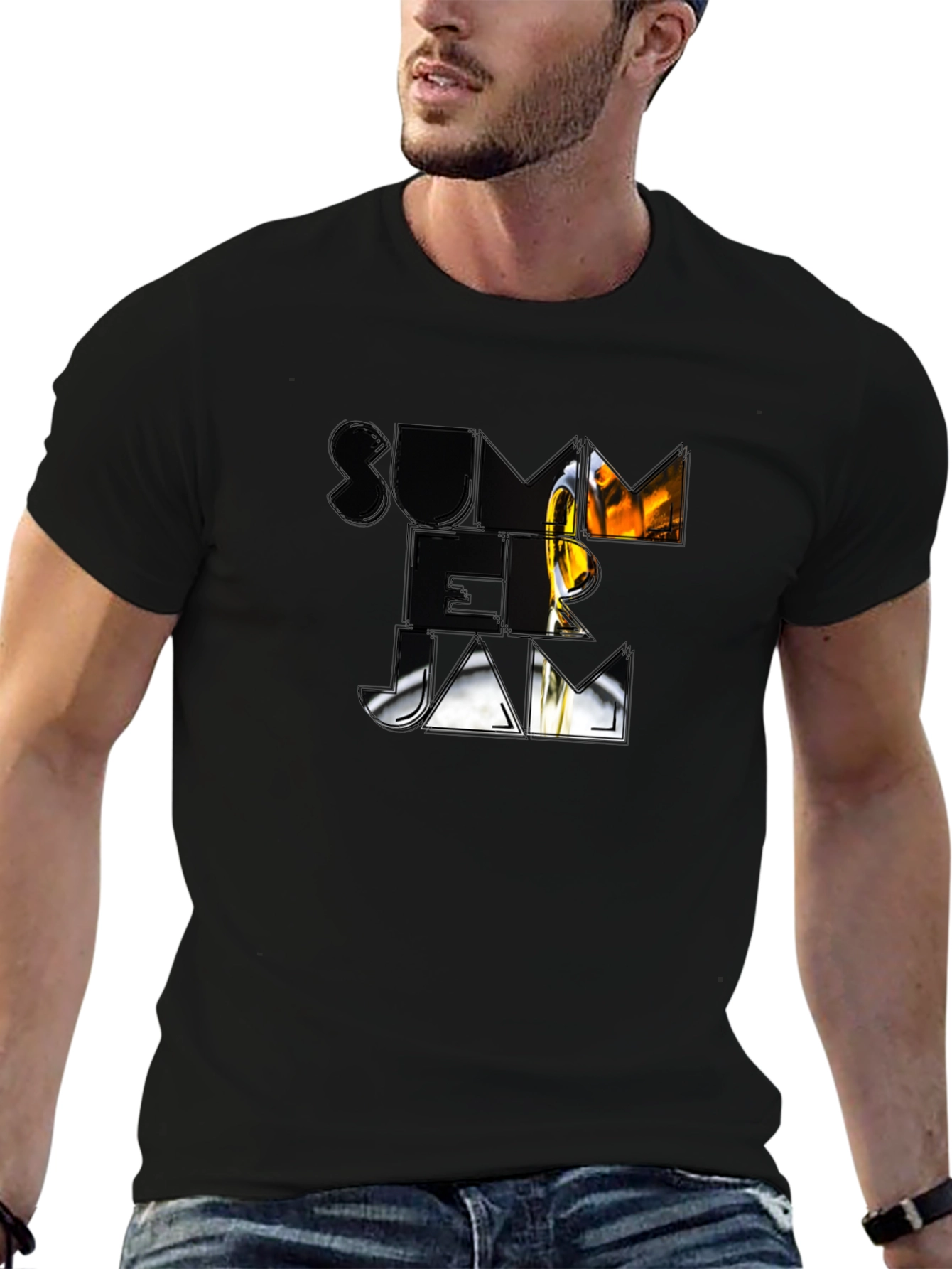 Summer Jam Graphic Black T-Shirt