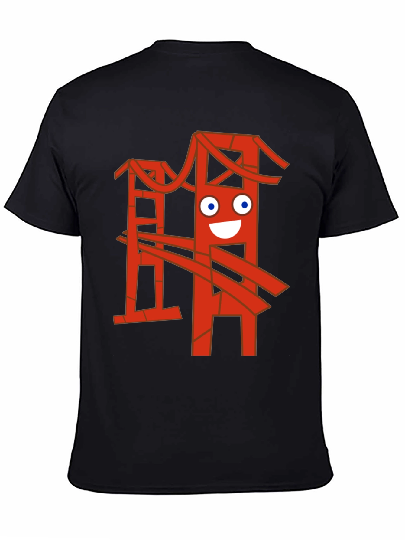 Funny Bridge Graphic T-Shirt - Black