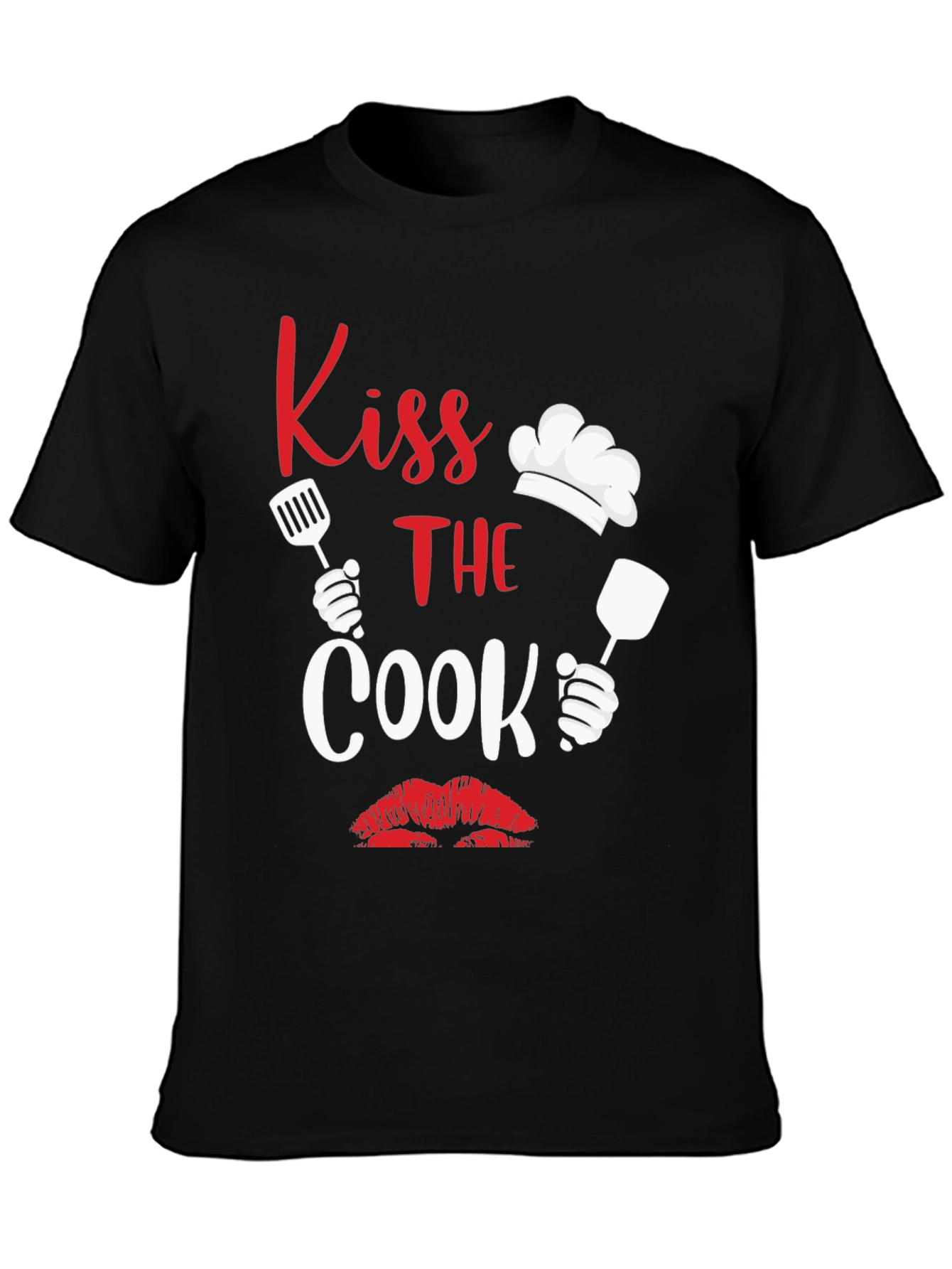 Kiss the Cook Graphic Tee Novelty Cooking Shirt