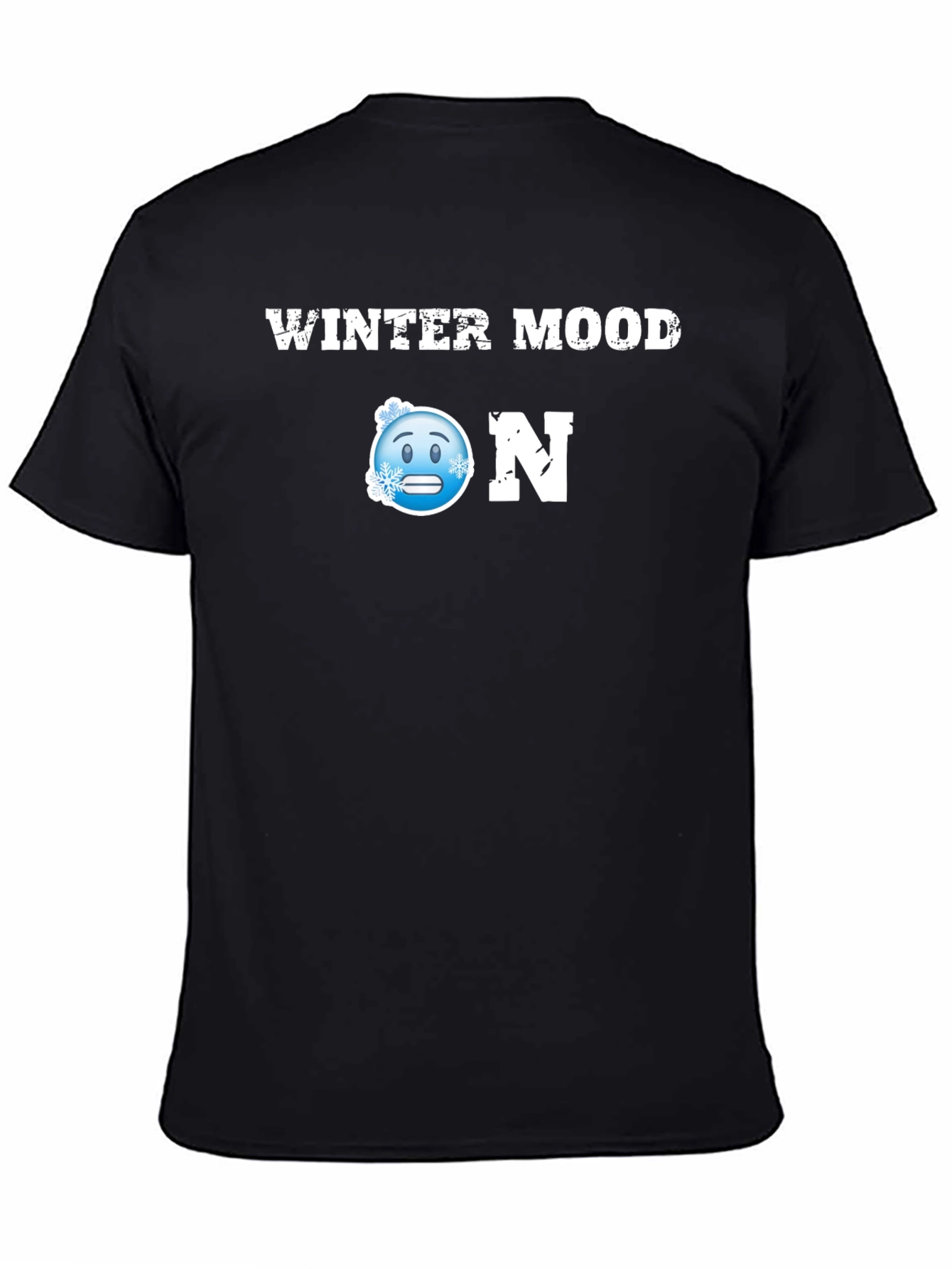 Winter Mood ON Black T-Shirt