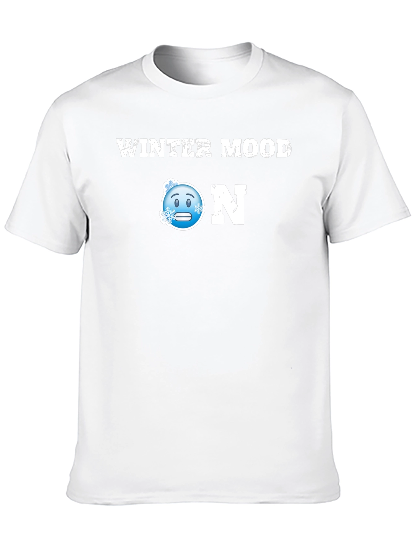 Winter Mood ON Black T-Shirt