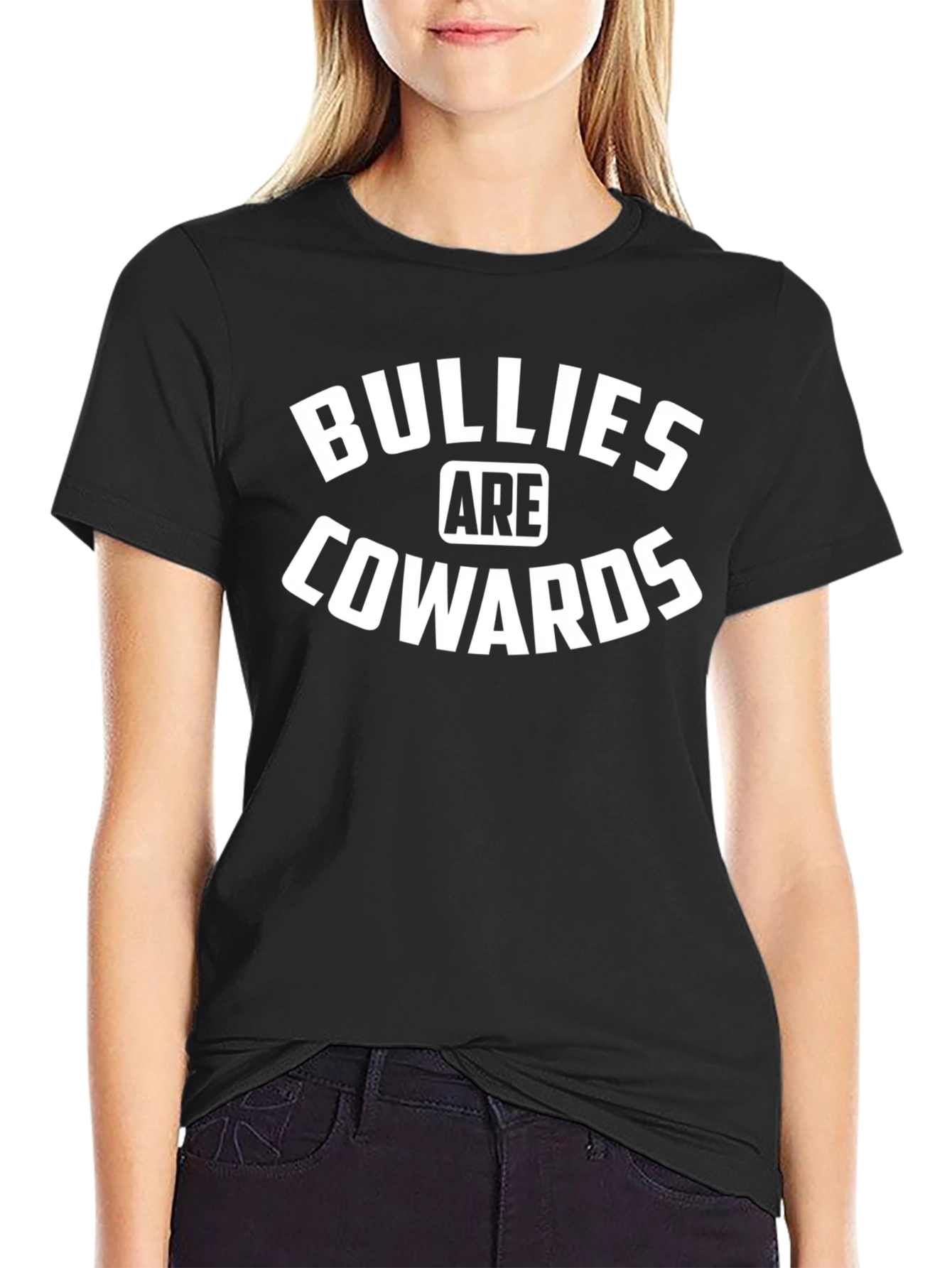 Bullies Are Cowards Graphic Tee - Black
