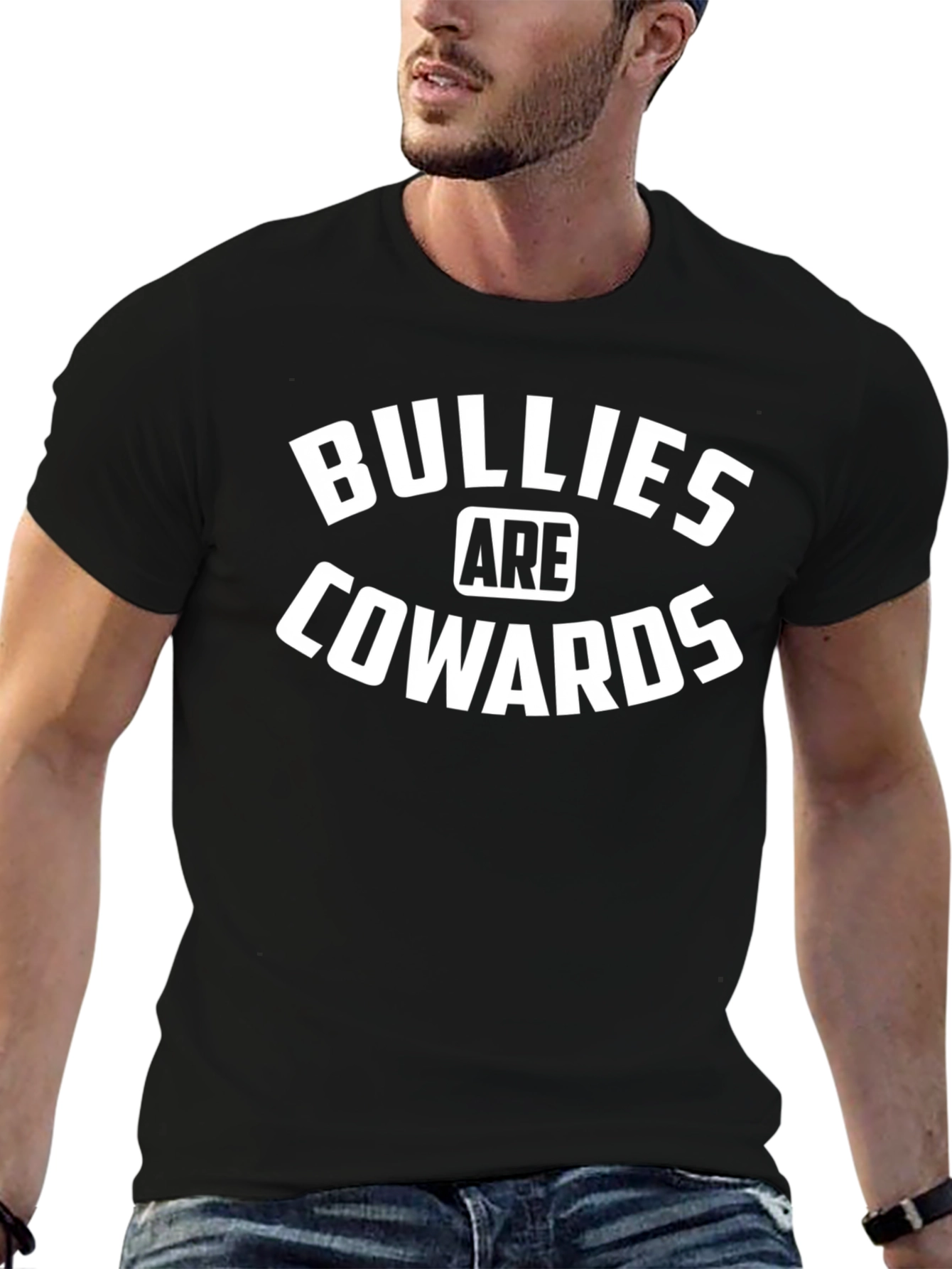 Bullies Are Cowards Graphic Tee - Black