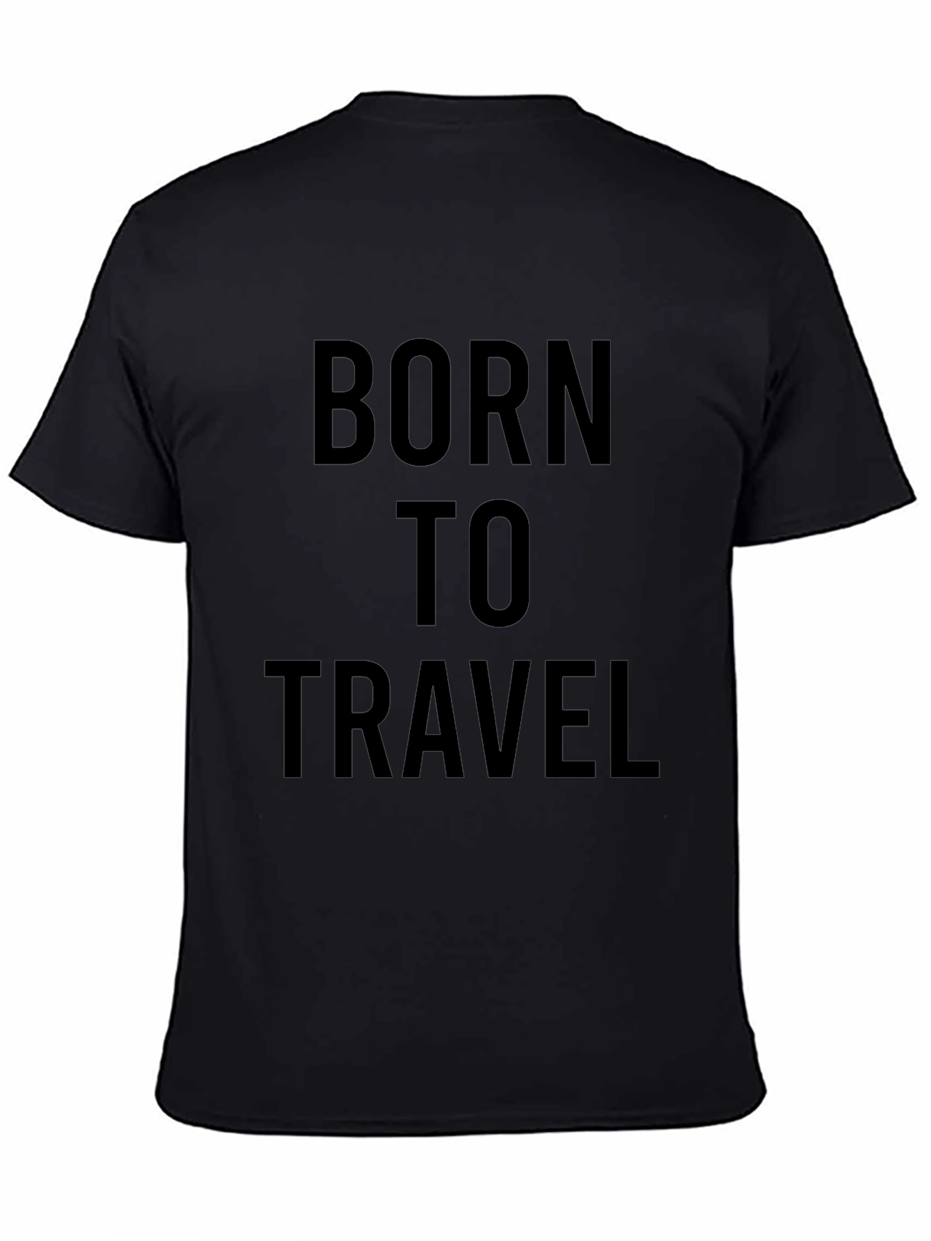 Born to Travel Black Graphic Tee