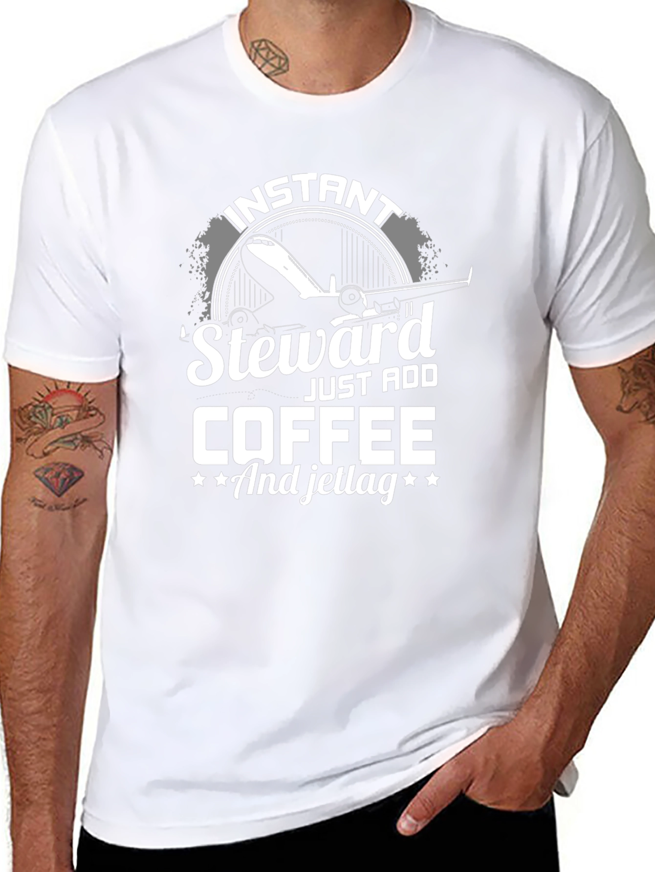Instant Steward Add Coffee Jetlag T-Shirt