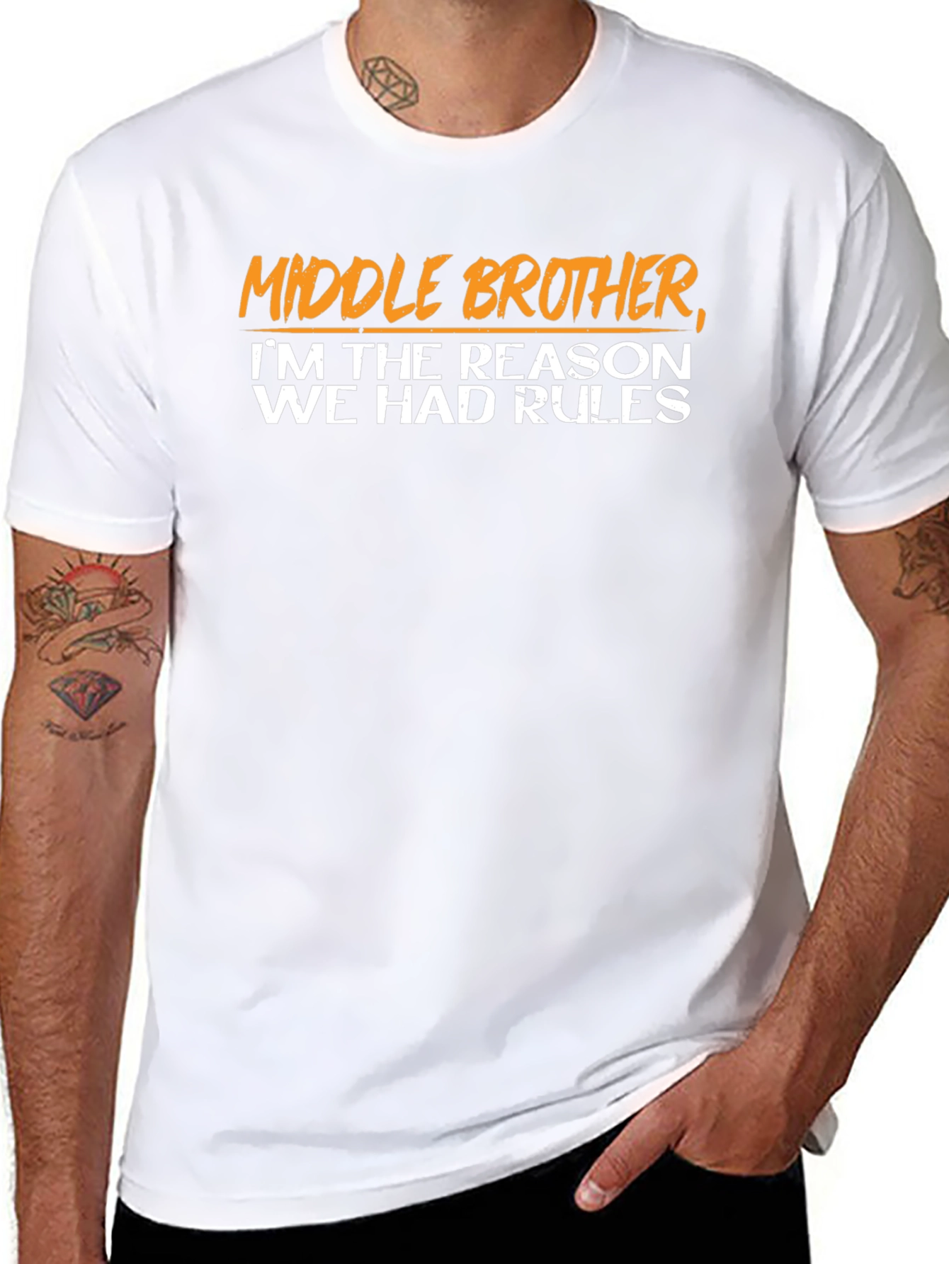 Middle Brother Reason for Rules Graphic Tee