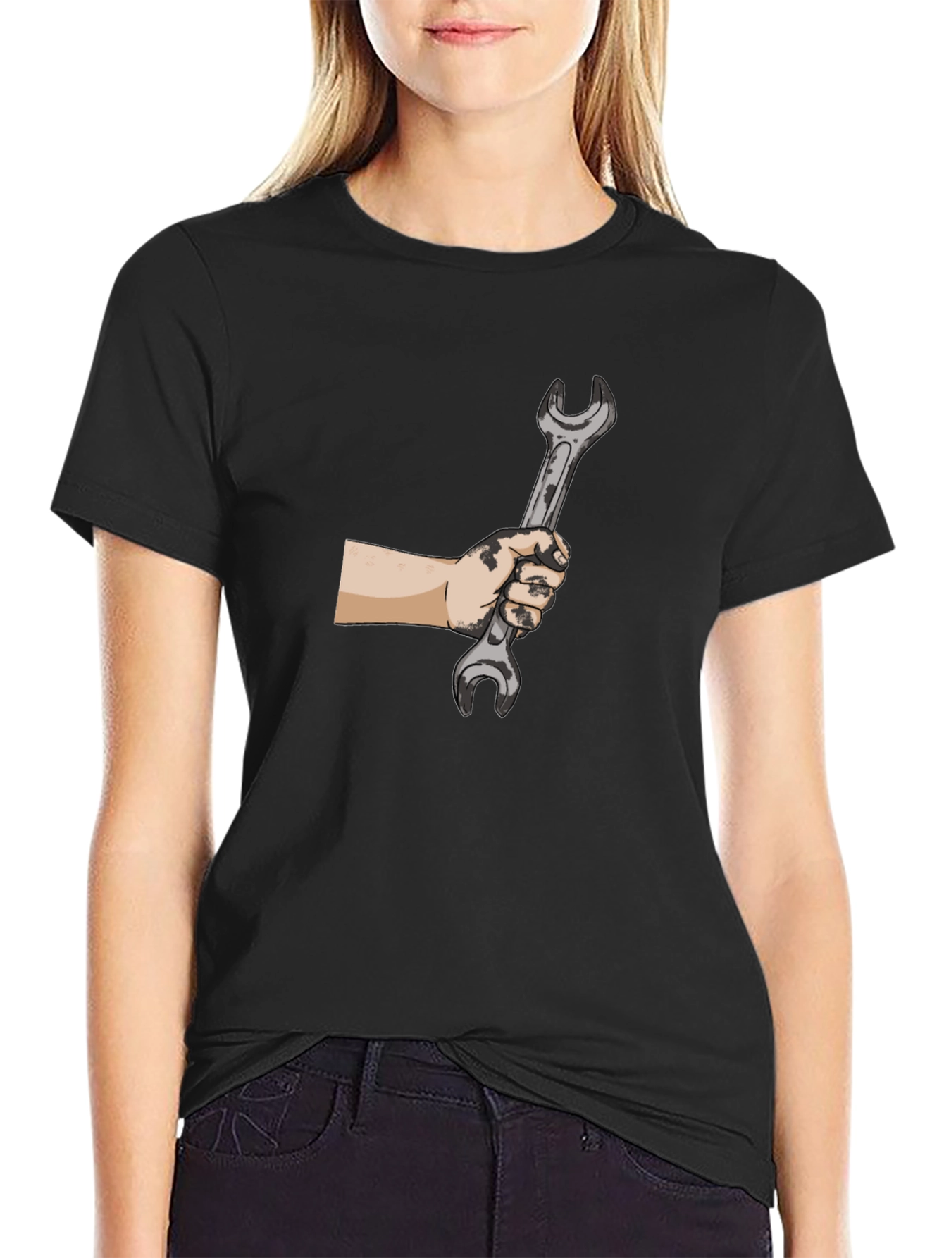 Mechanics Wrench Graphic Tee - Black