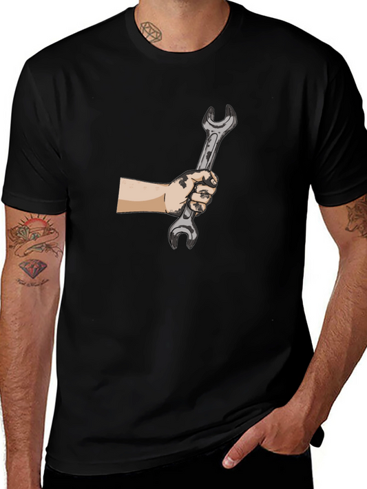 Mechanics Wrench Graphic Tee - Black