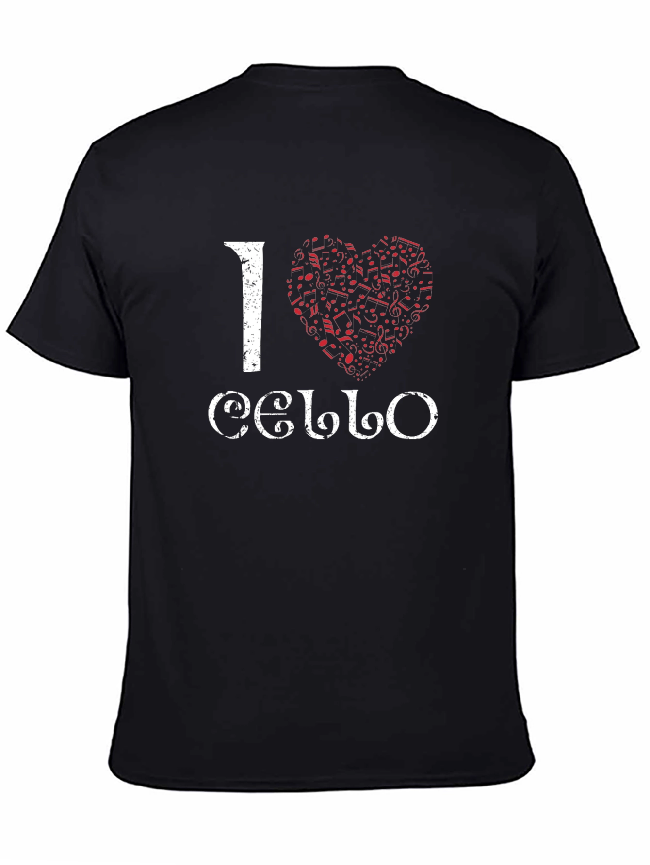 I Heart Cello Black T-Shirt