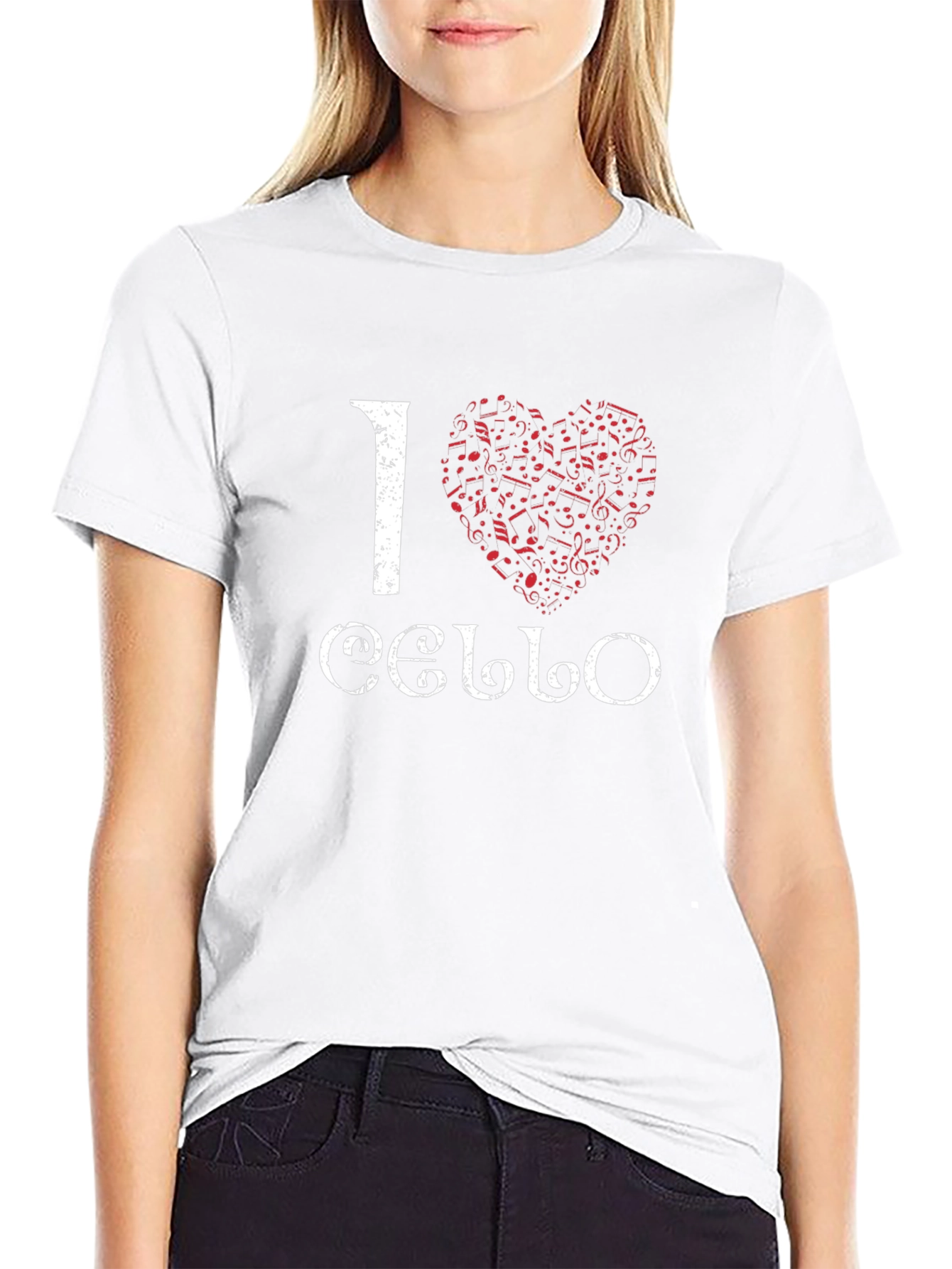 I Heart Cello Black T-Shirt