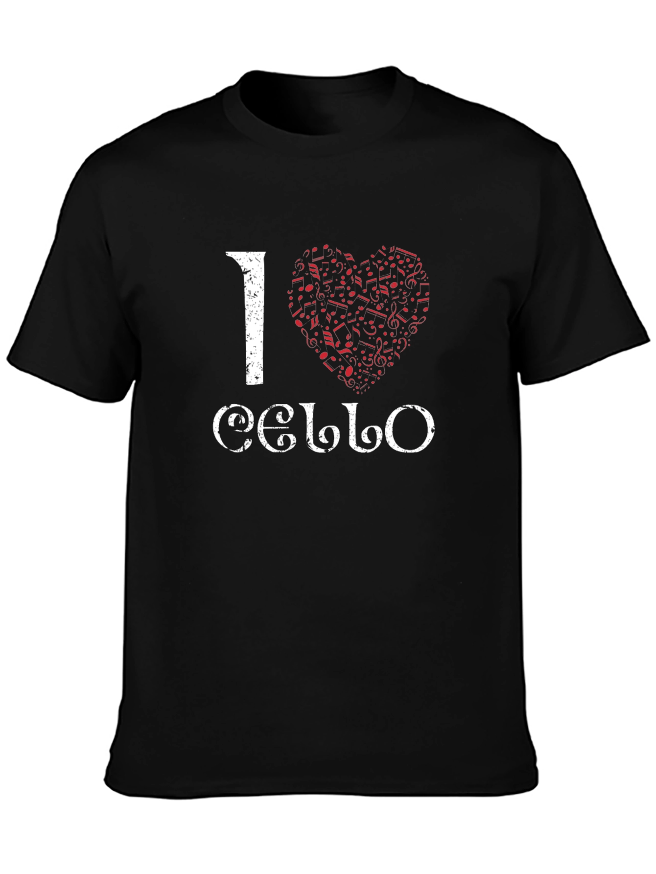I Heart Cello Black T-Shirt