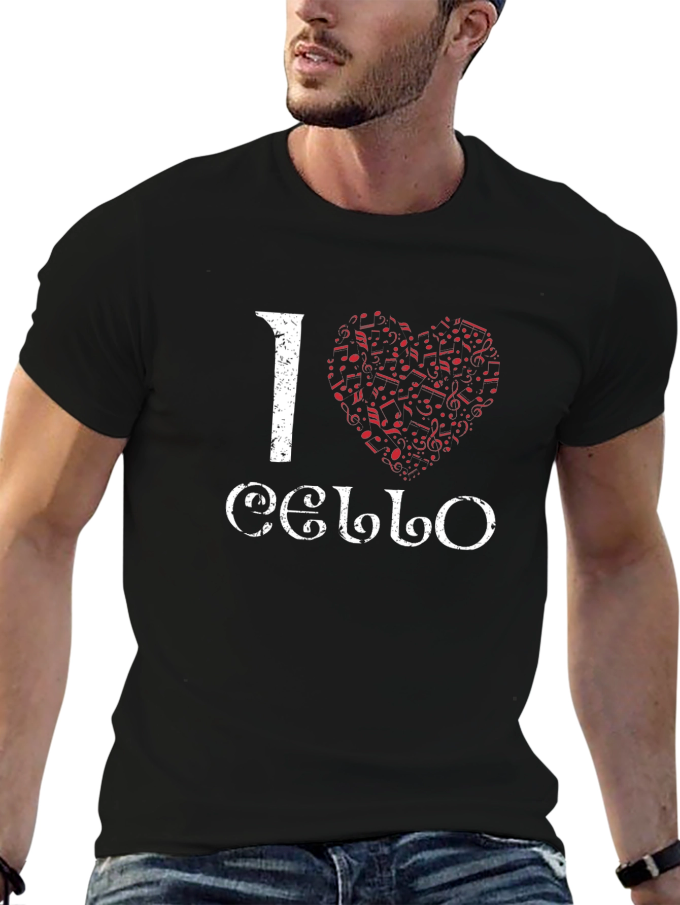 I Heart Cello Black T-Shirt