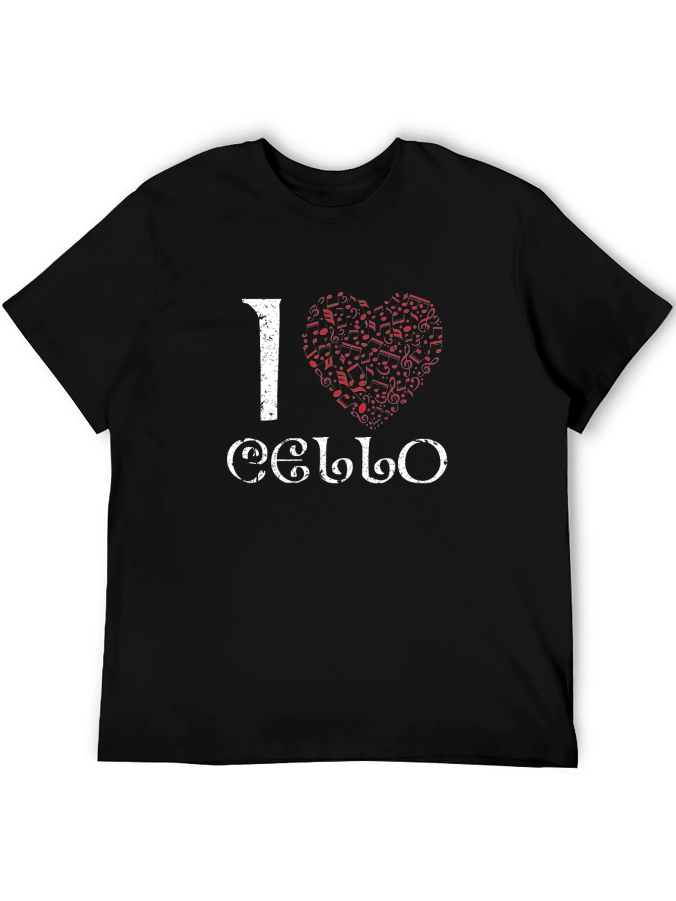 I Heart Cello Black T-Shirt