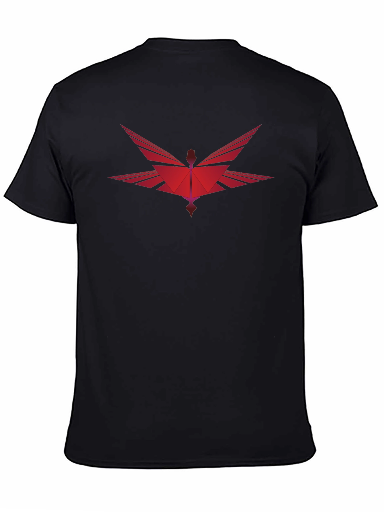 Abstract Phoenix Graphic Tee - Modern Black T-Shirt