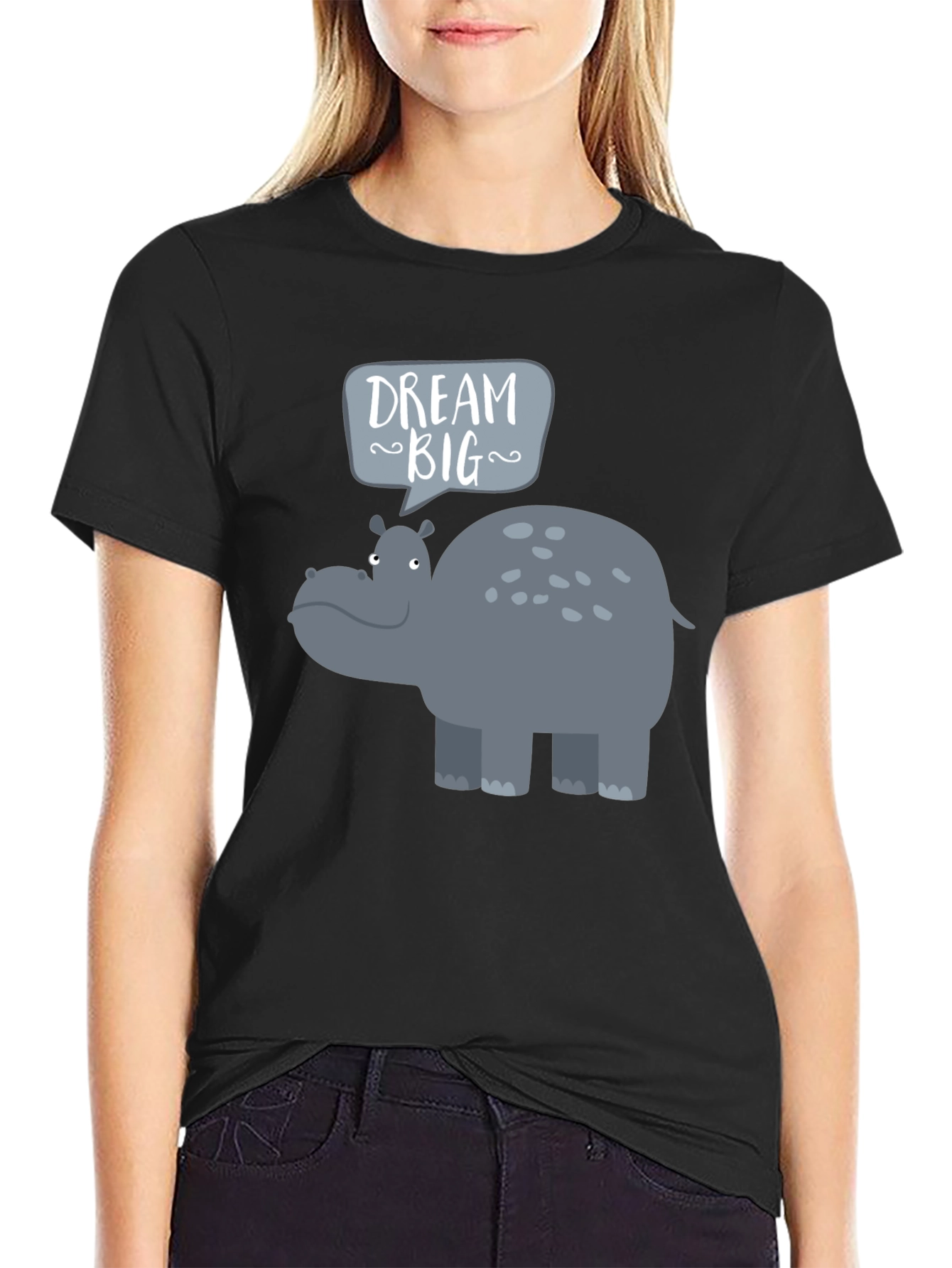 Dream Big Hippo Graphic Tee