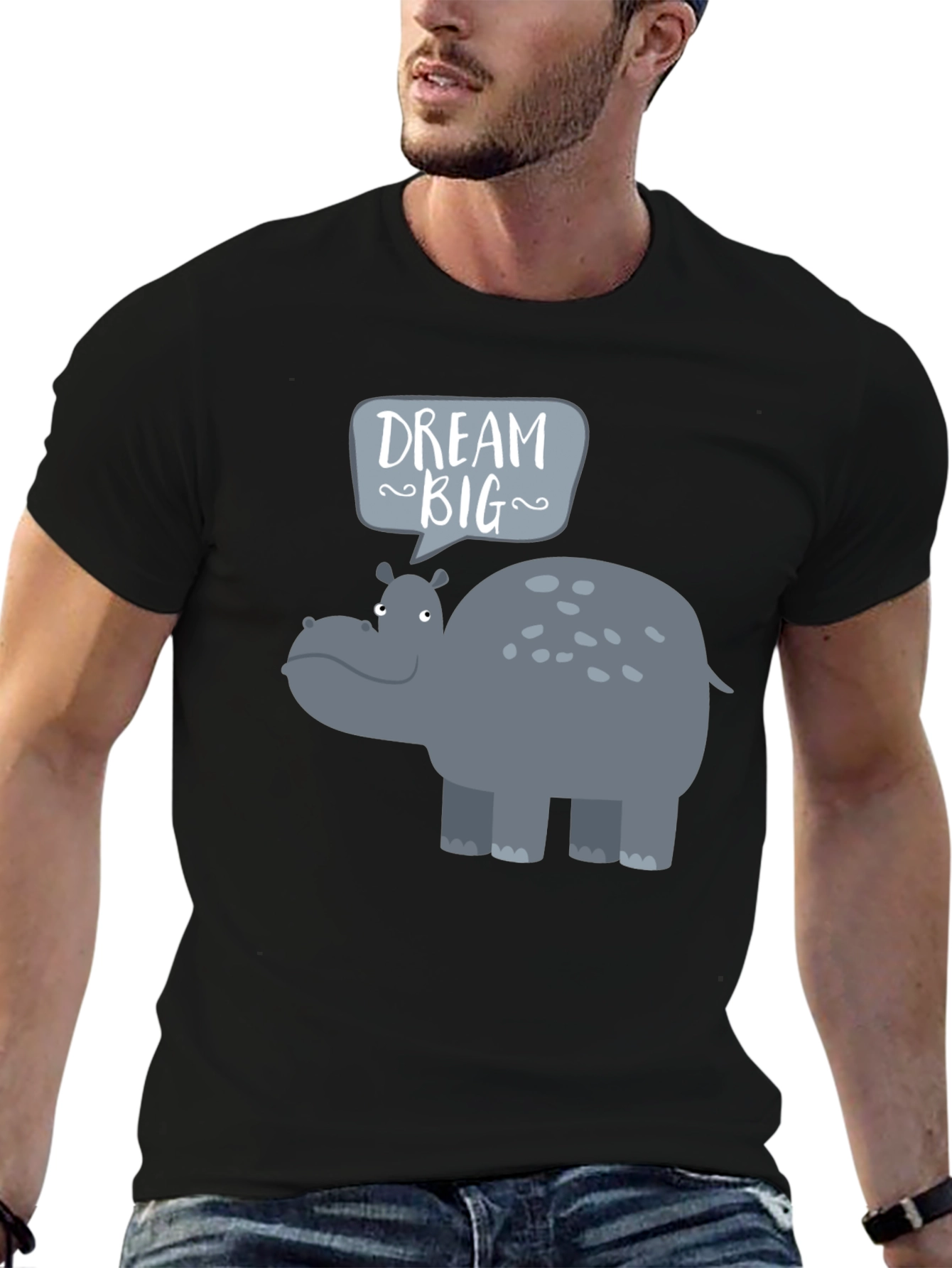 Dream Big Hippo Graphic Tee