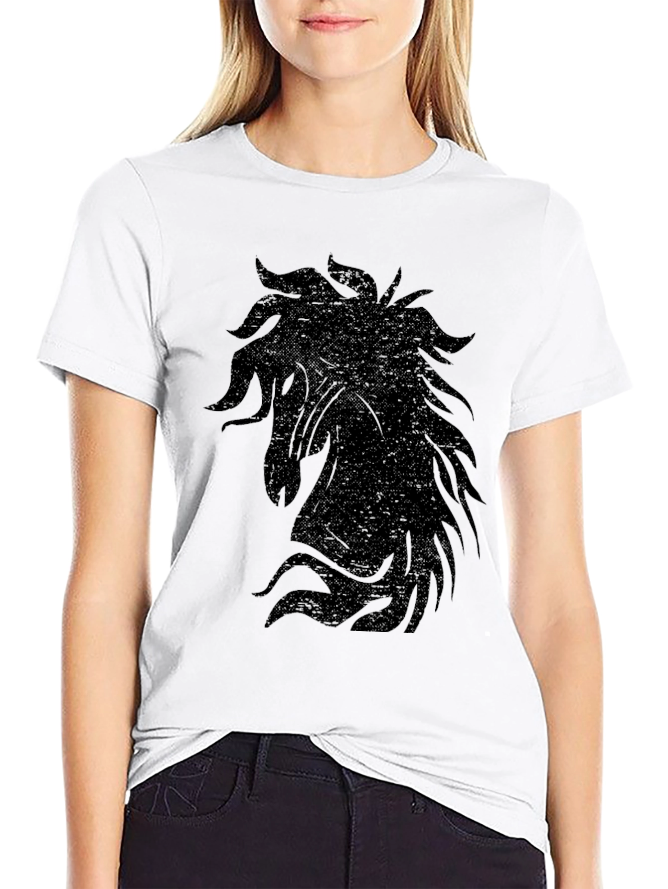 Black Horse Graphic Tee - Unisex Soft Cotton