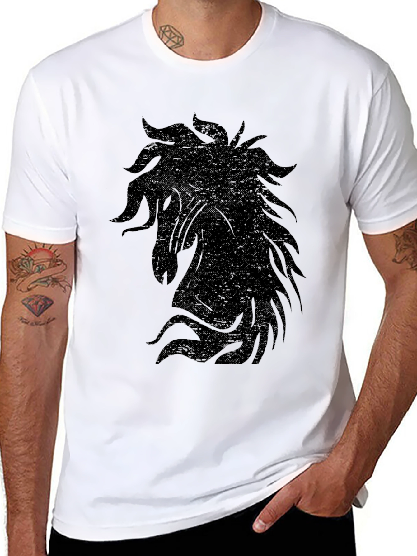 Black Horse Graphic Tee - Unisex Soft Cotton