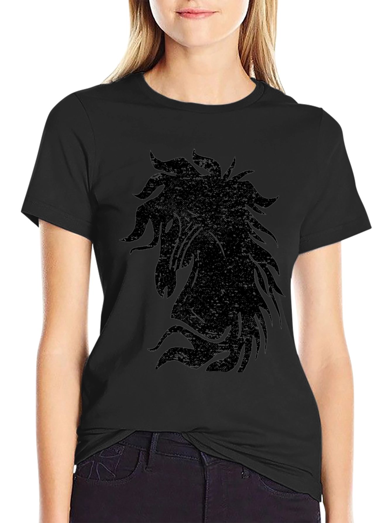 Black Horse Graphic Tee - Unisex Soft Cotton
