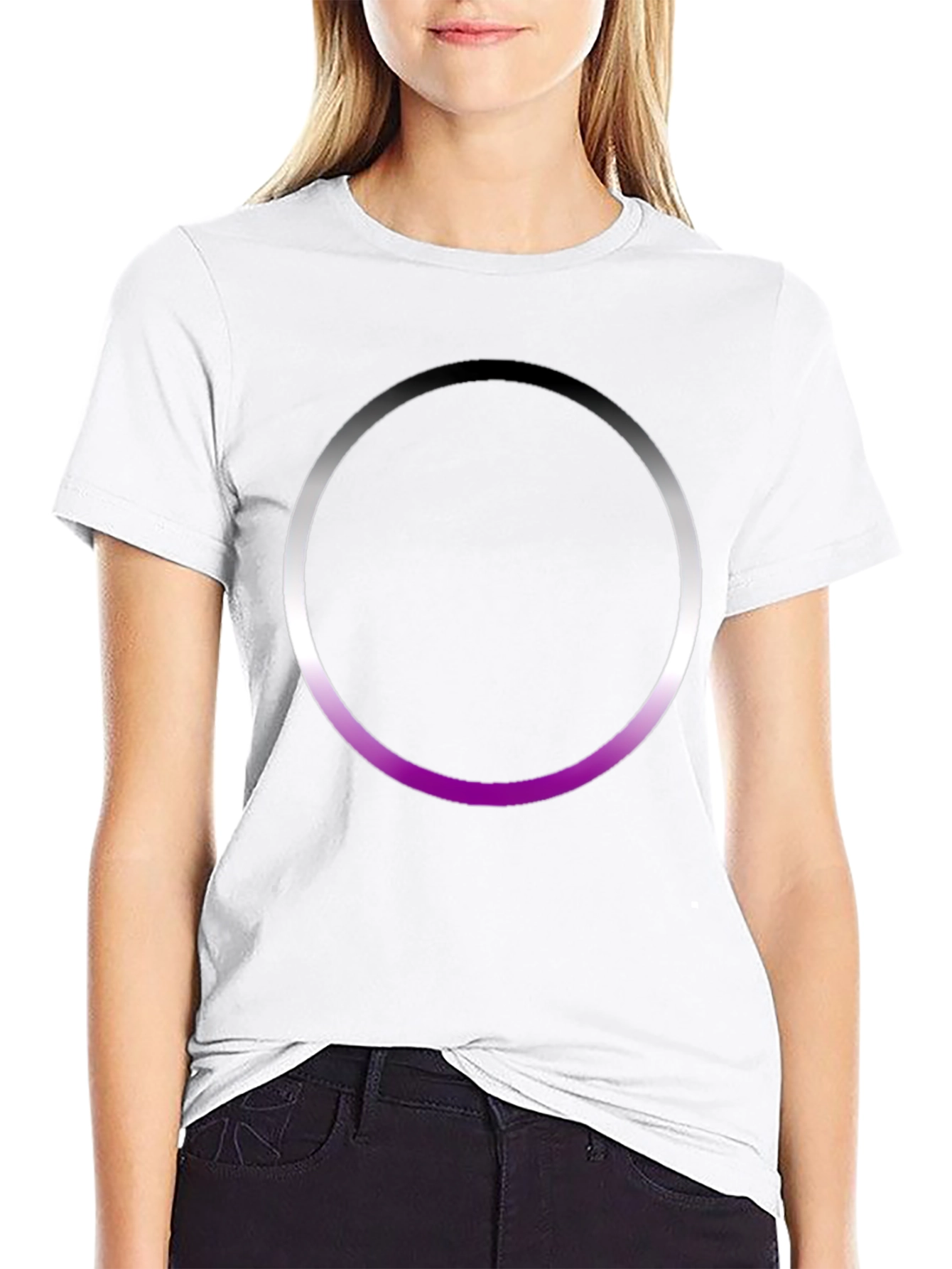 Aromantic Pride Circle Black T-Shirt
