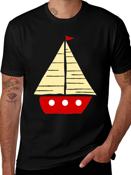 Sailboat Graphic Mens T-Shirt